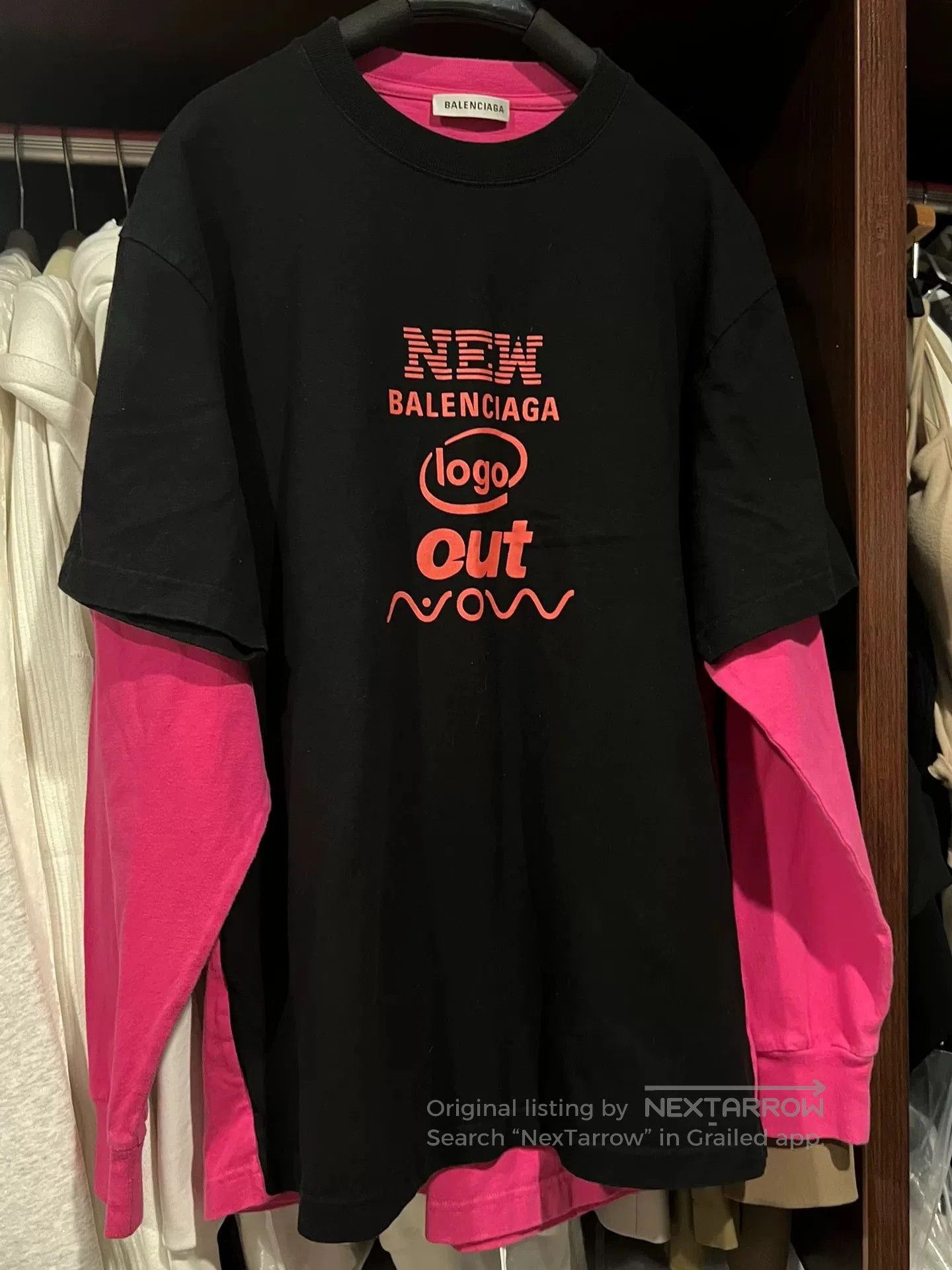 Balenciaga Balenciaga Logo Print Long Sleeve T. Size US XS / EU 42 / 0 - 3 Thumbnail