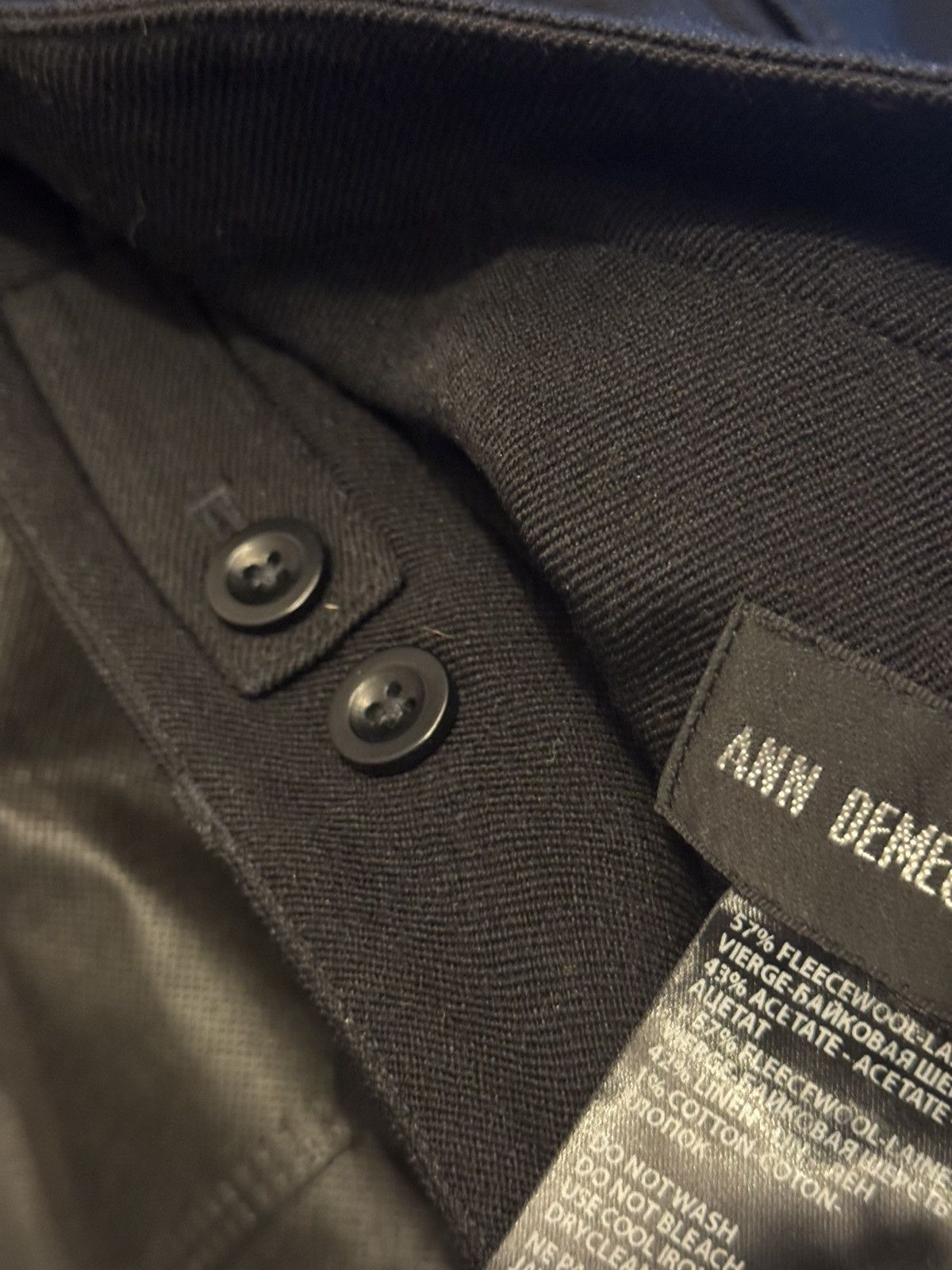 Ann Demeulemeester ann deumeulemeester black wool ridding pants Size 26" / US 2 / IT 38 - 3 Thumbnail
