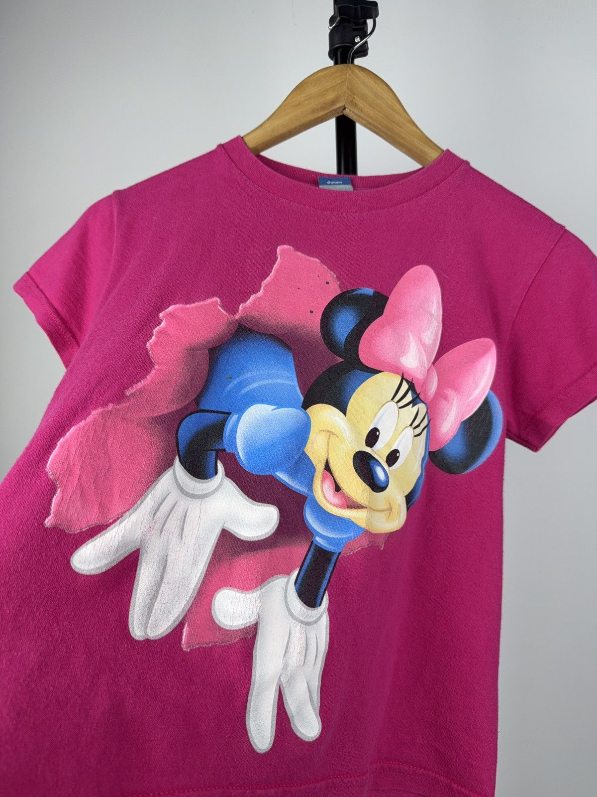 Disney Vintage Disney Minnie Mouse 3D Graphic Tee Pink Y2K Style Size S / US 4 / IT 40 - 2 Thumbnail