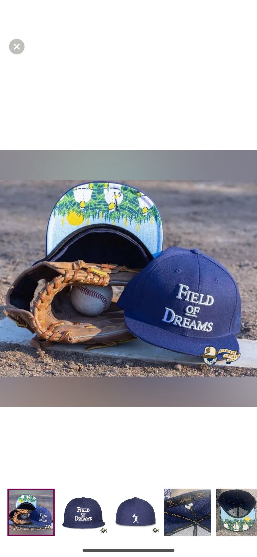 Other Field Of Dreams Logo Fitted Hat by Baseballism 7 1/4 Size ONE SIZE - 1 Thumbnail