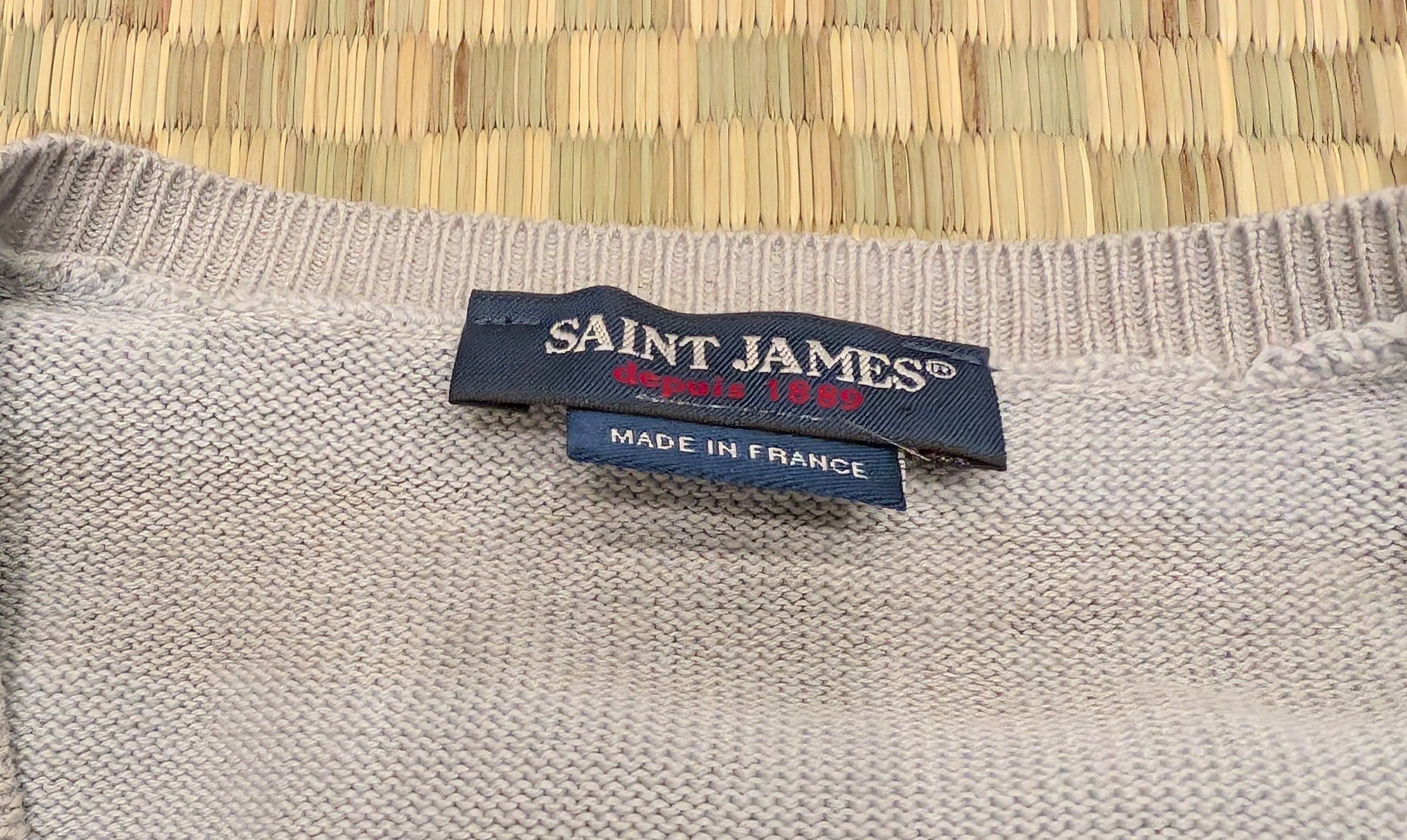 Saint James Saint James Cotton Linen V-neck Sweater Made in France Size US L / EU 52-54 / 3 - 3 Thumbnail