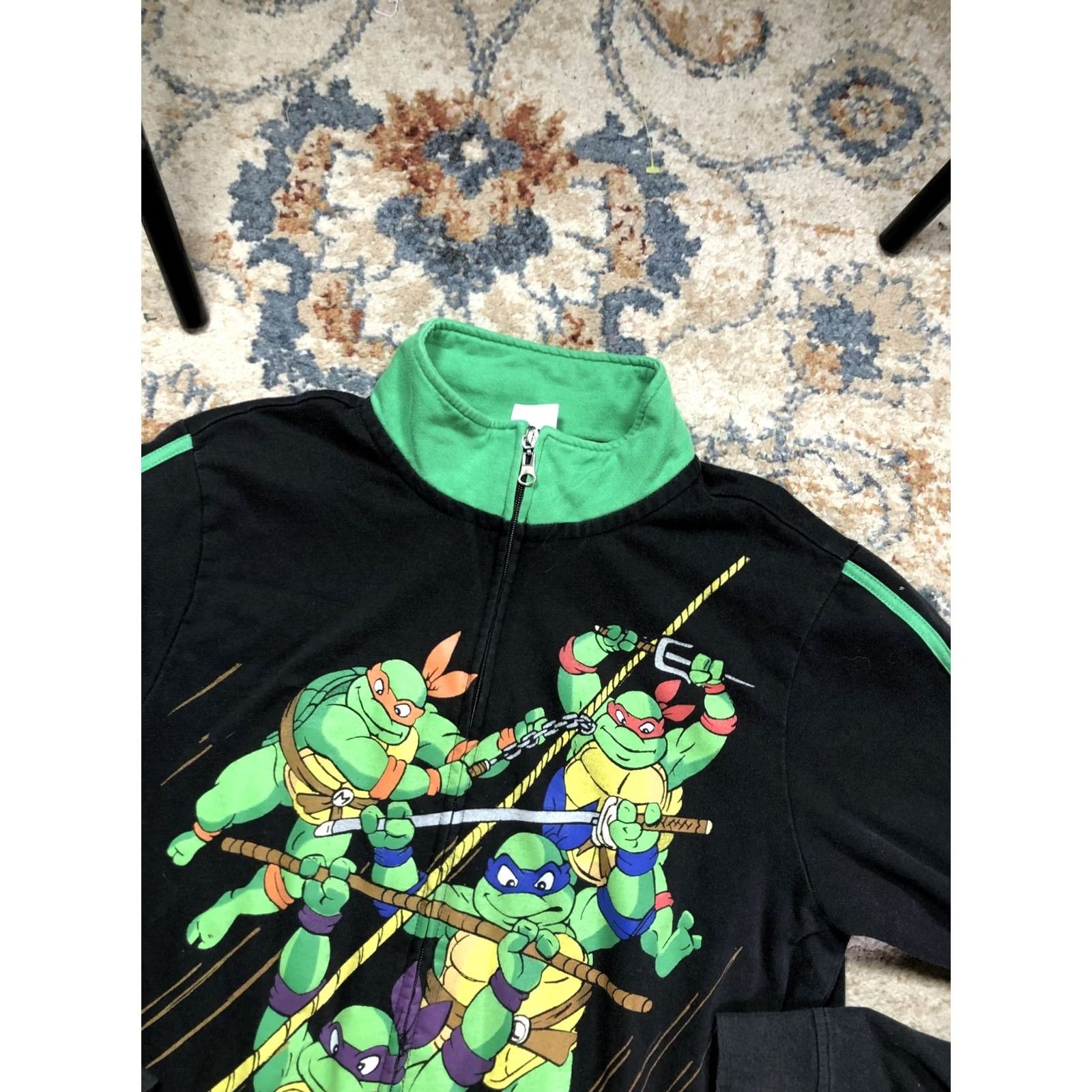 Vintage Mighty Fine Teenage Mutant Ninja Turtles Track Jacket Mens XL Black Full Zip Size US XL / EU 56 / 4 - 6 Thumbnail