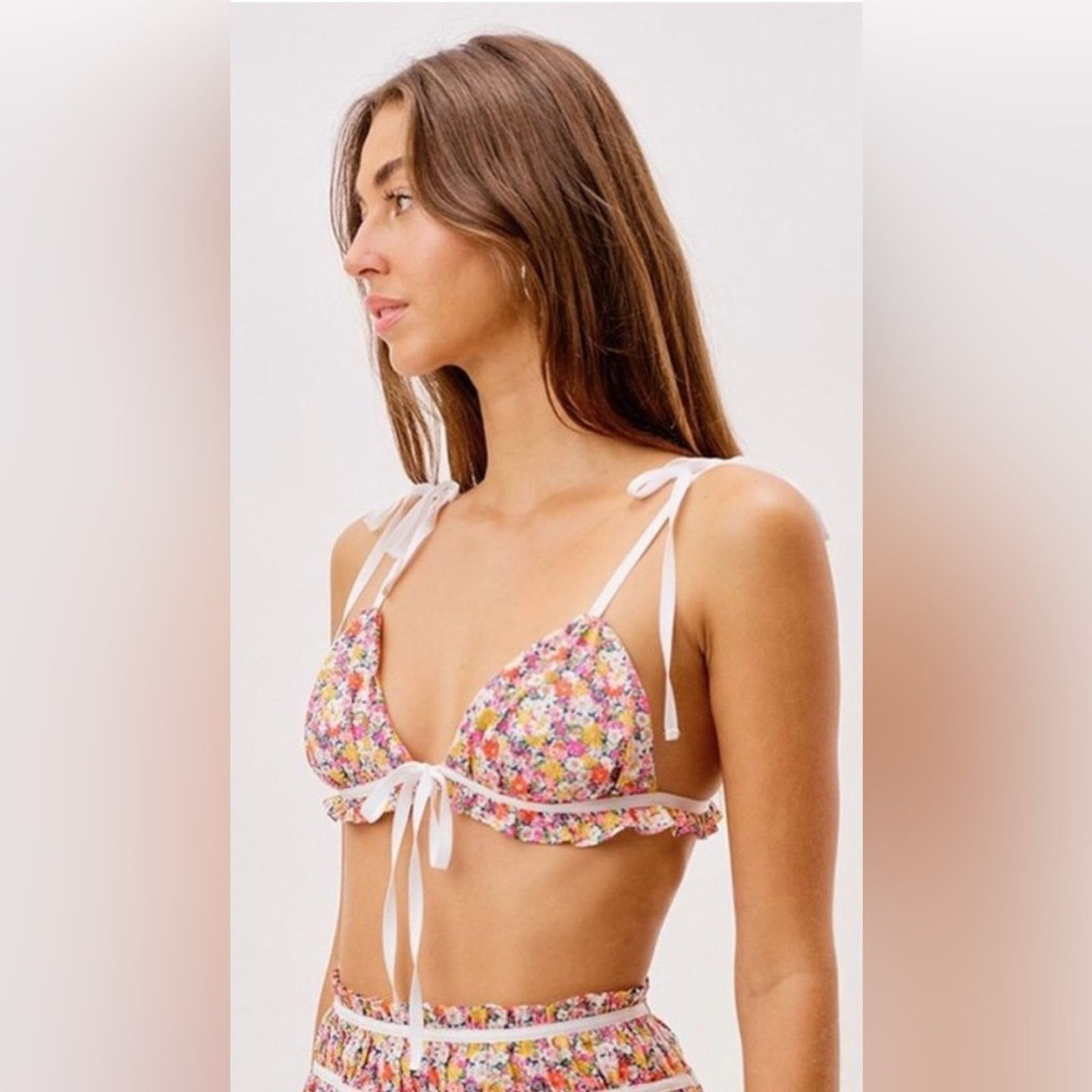 For Love & Lemons NWT For Love & Lemons $115 Floral Print Bralette Top Size XL Size XL / US 12-14 / IT 48-50 - 4 Thumbnail