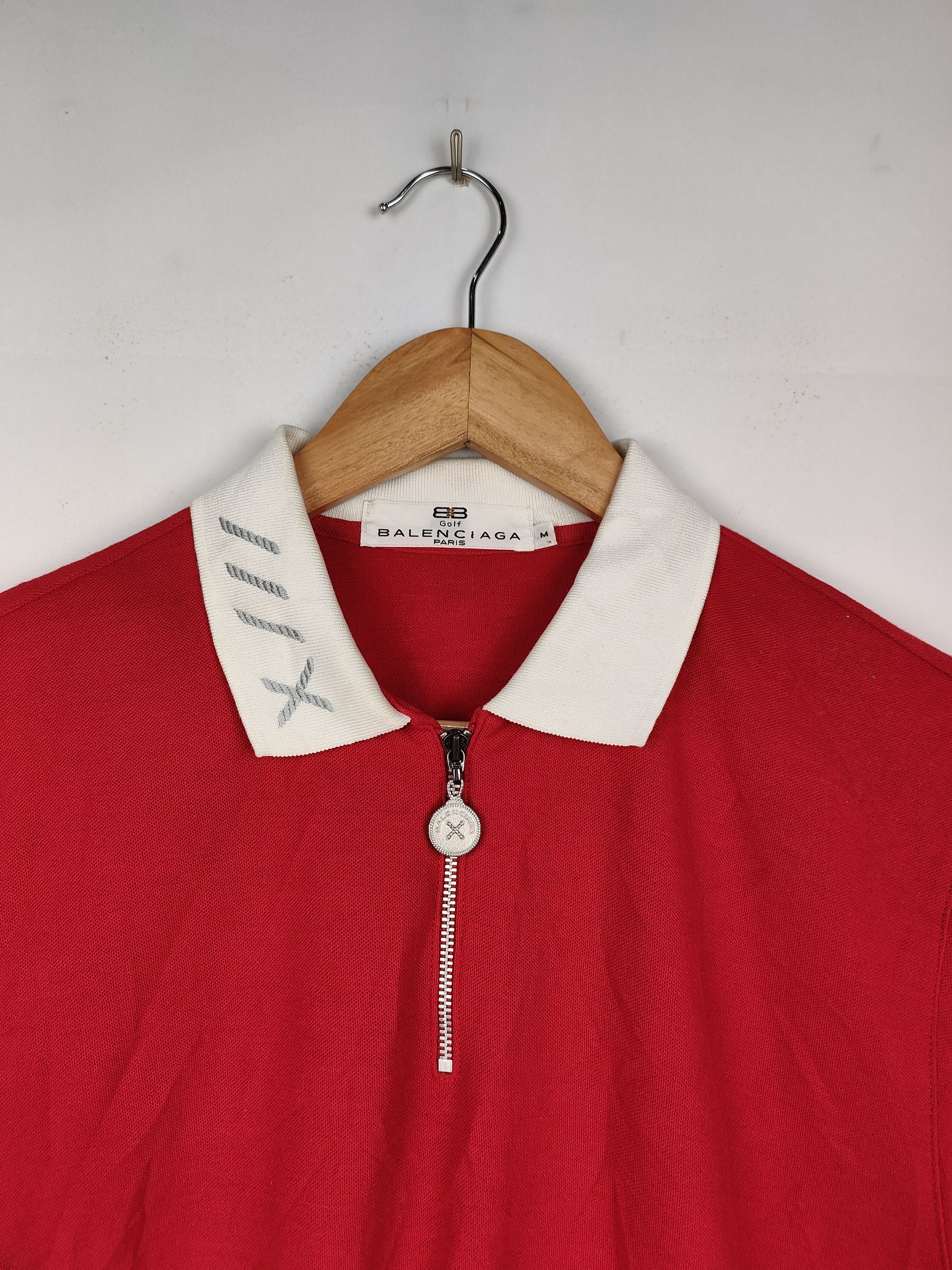 Balenciaga × Vintage Vintage Balenciaga Halfzip Collar Shirt Size S / US 4 / IT 40 - 2 Thumbnail