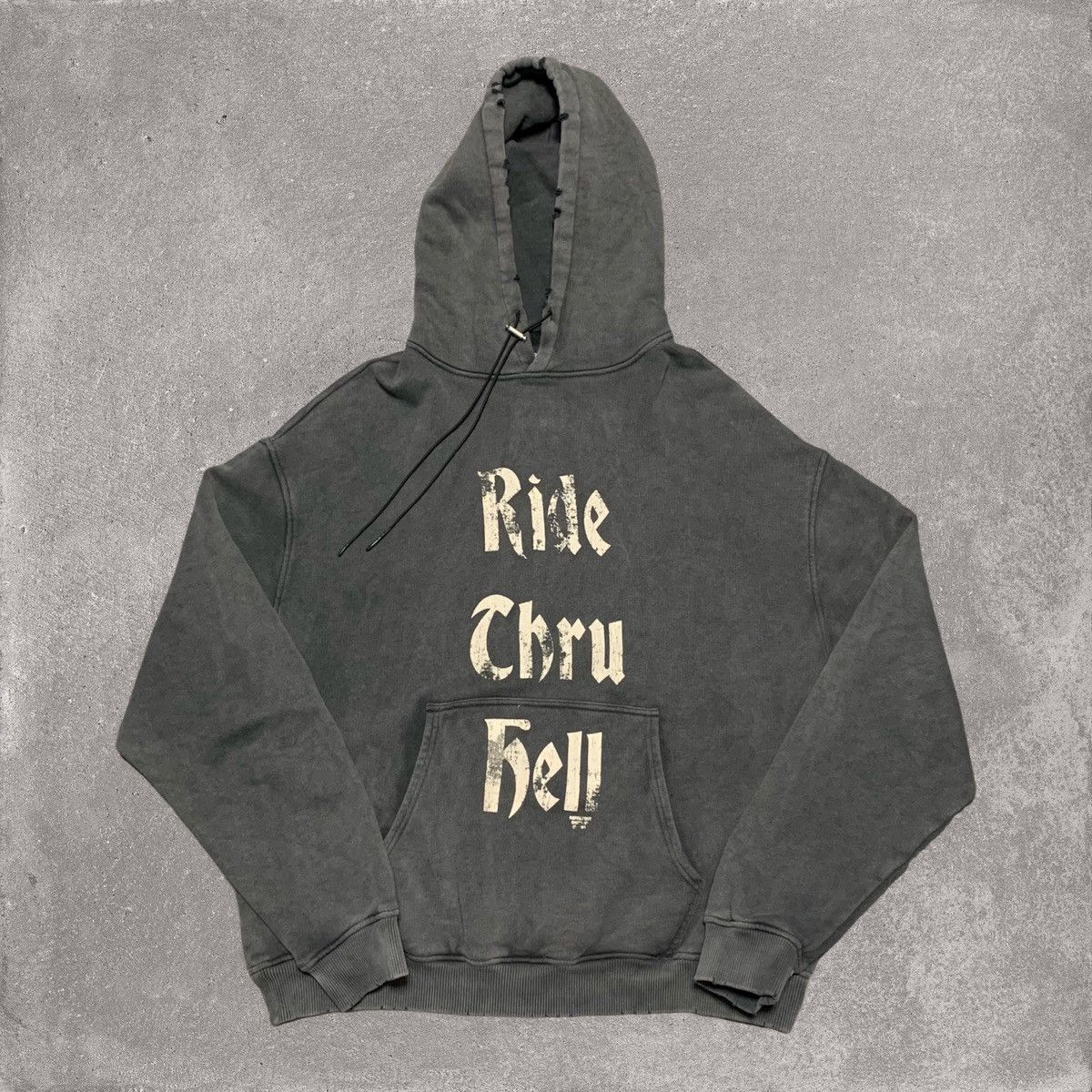 Represent Clo. Represent Small Ride Thru Hell Vintage Grey Hoodie Motor Size US S / EU 44-46 / 1 - 1 Thumbnail
