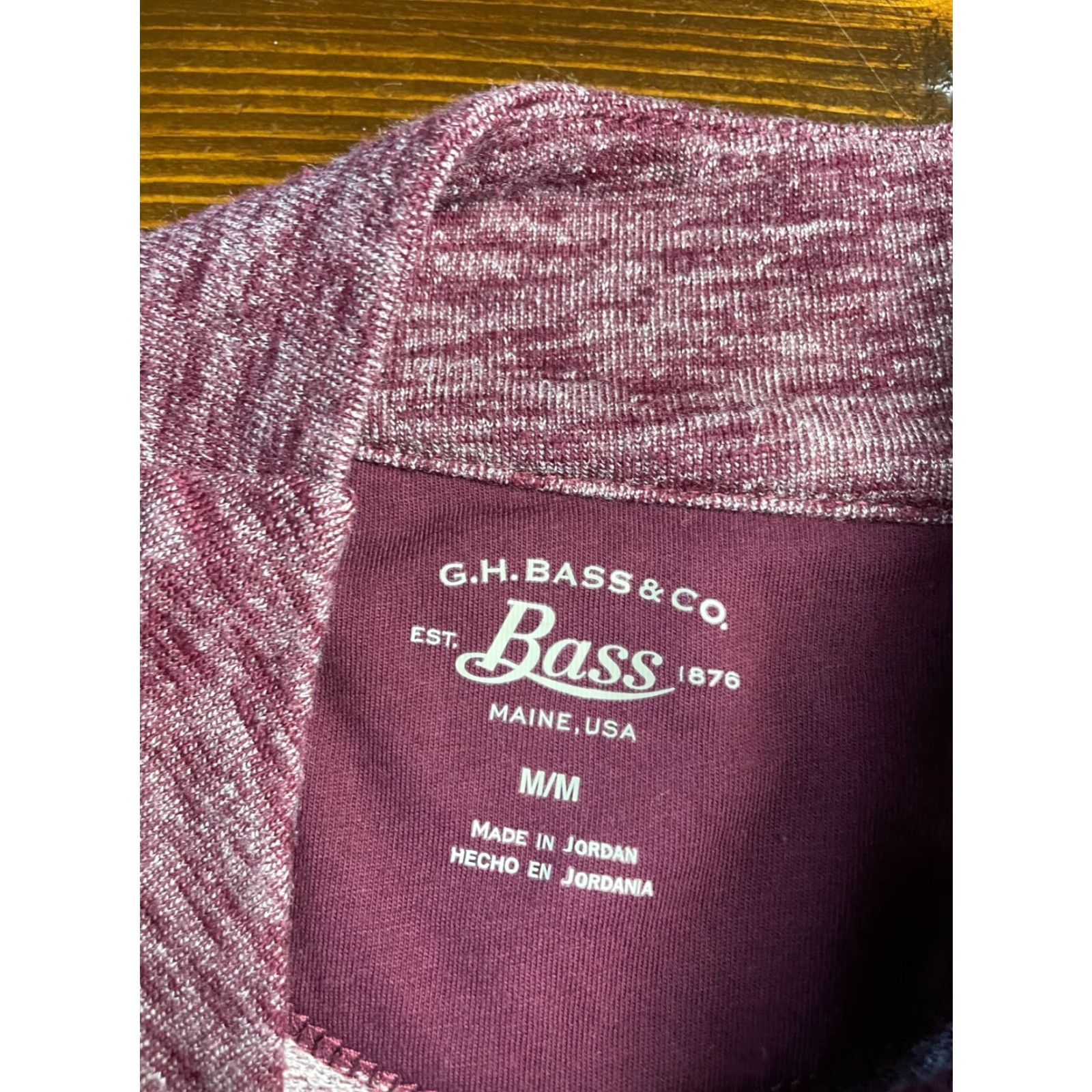 Vintage G.H. BASS & CO. Sweater Womens Medium Burgundy Asymmetric Zip Long Sleeve Knit Lounge Casual Full Zip Ladies Size M / US 6-8 / IT 42-44 - 4 Thumbnail