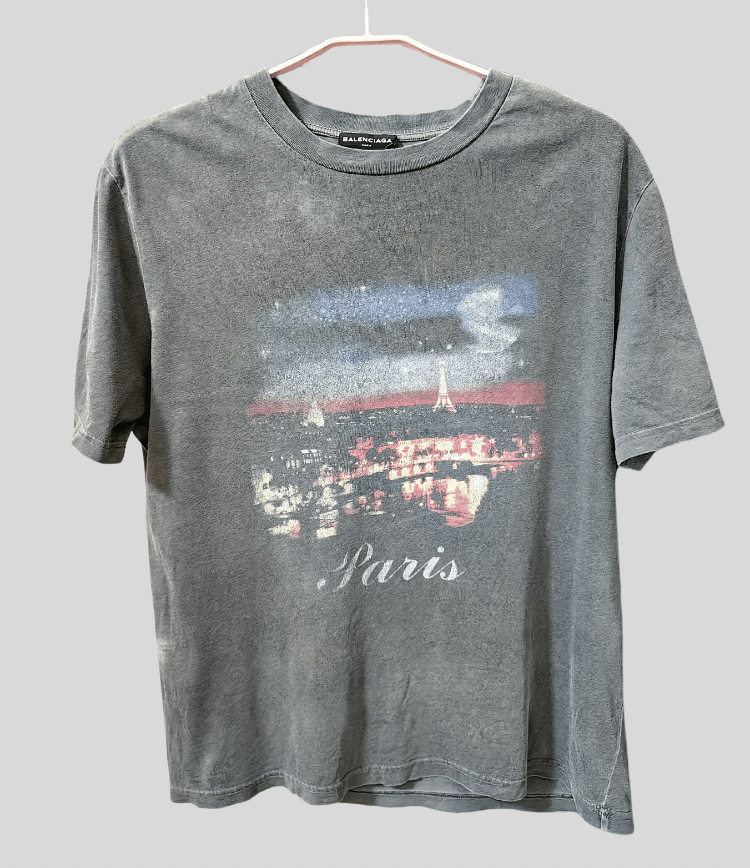 Balenciaga Paris Night Scene Tee FW17 Size US L / EU 52-54 / 3 - 1 Thumbnail