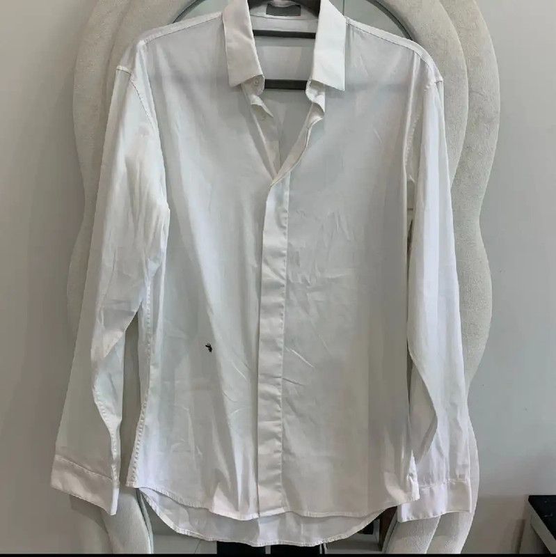 Dior Dior White Cotton Long Sleeve Shirt for Men 0089 Size US S / EU 44-46 / 1 - 1 Thumbnail