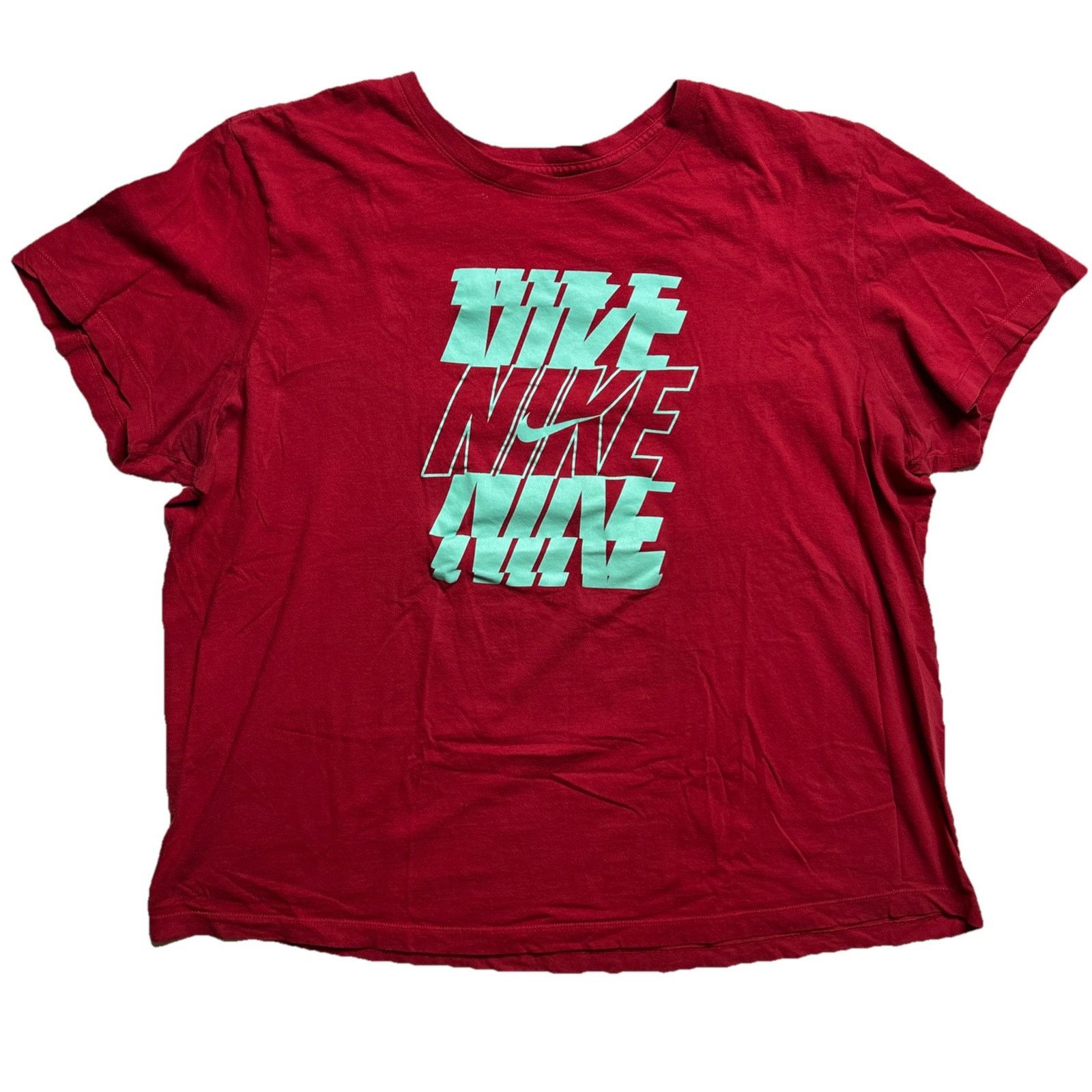 Nike Nike Shirt Mens XL Red Graphic Crew Neck The Nike Tee Size US XL / EU 56 / 4 - 2 Thumbnail