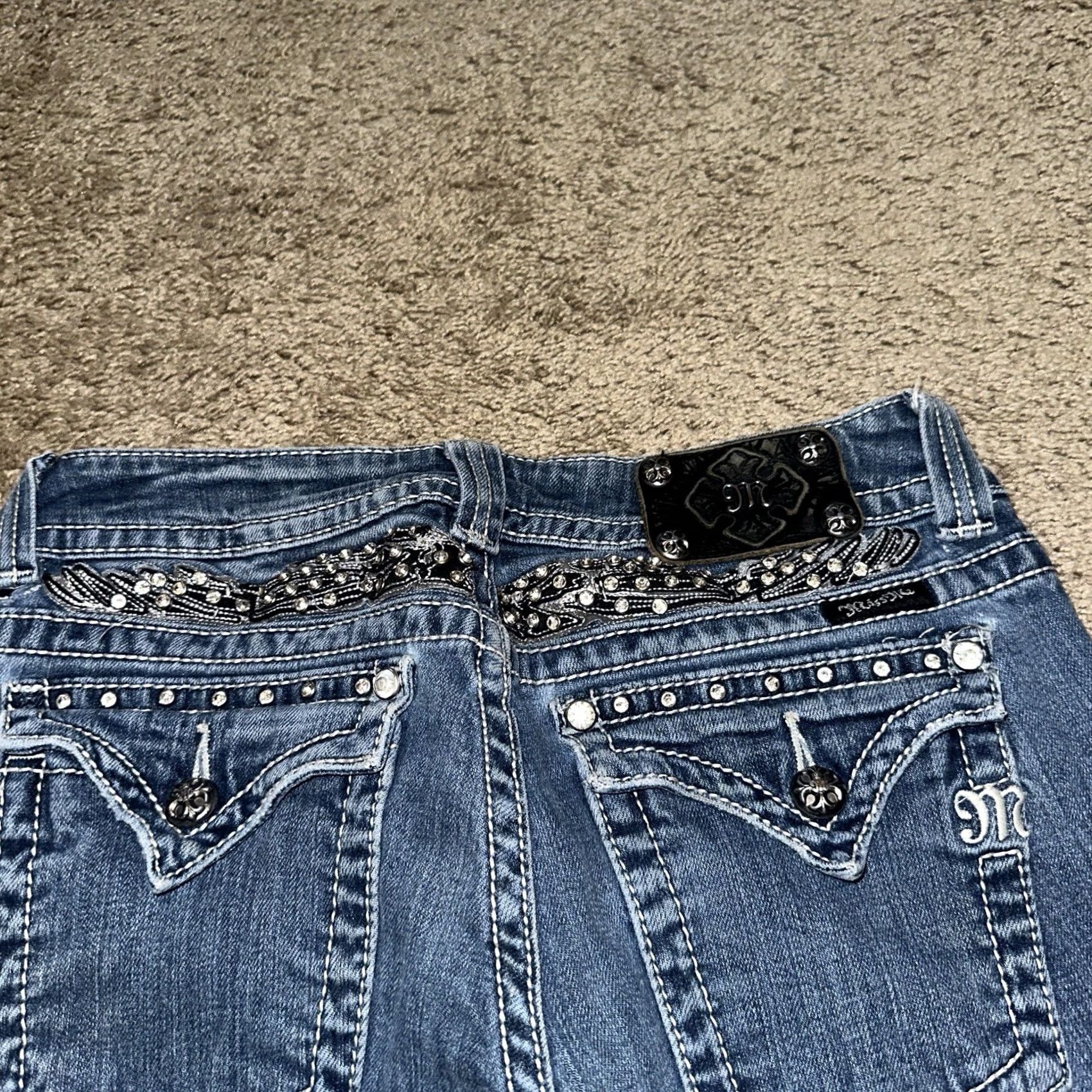 Miss Me VINTAGE Miss Me Jeans 30x32 Bootcut Denim Blue Miss Me Jeans Bootcut Jeans Womens 30x32 Grunge Rhinestone Cowboy 2000s Size 30" / US 8 / IT 44 - 5 Thumbnail