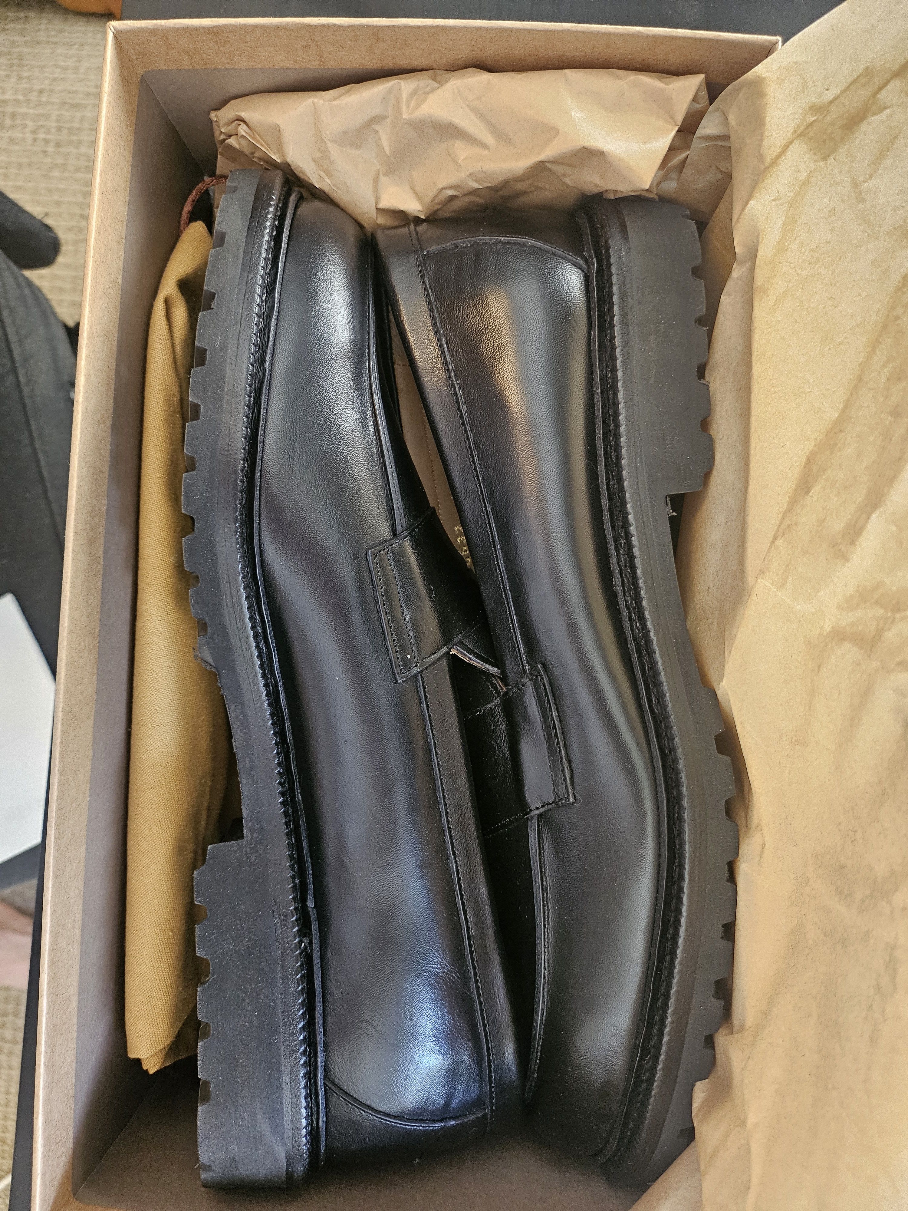Meermin Meermin Black Calf Loafers Size US 11.5 / EU 44-45 - 1 Thumbnail