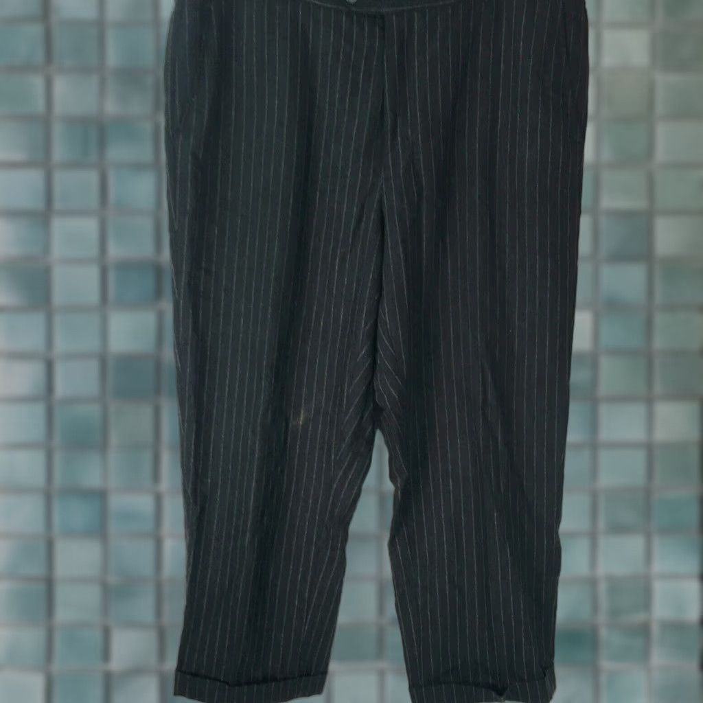 Ralph Lauren VINTAGE Lauren Ralph Lauren Wool Blend Striped Dress Pants Mens Size 38 Black Gray 38X27 Size US 38 / EU 54 - 1 Thumbnail