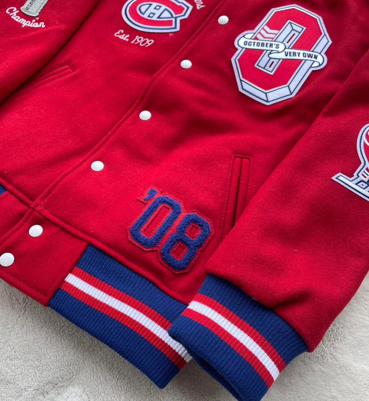NHL × October's Very Own OVO x Montreal Canadians Varsity Jacket 3XL Size US XXL / EU 58 / 5 - 4 Thumbnail