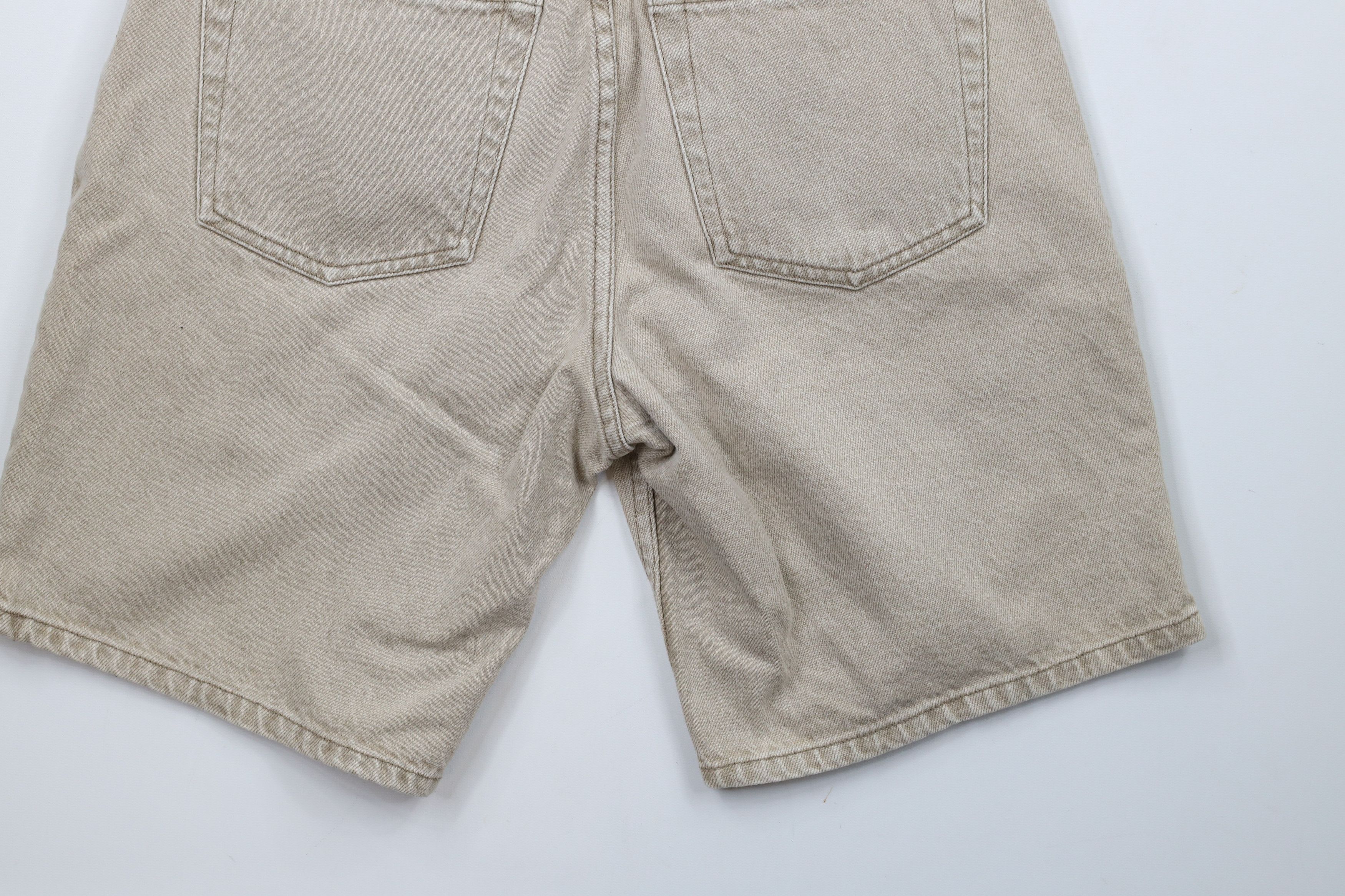 Vintage Vintage 90s Streetwear Knee Denim Jean Shorts Jorts Beige Size US 31 - 11 Thumbnail