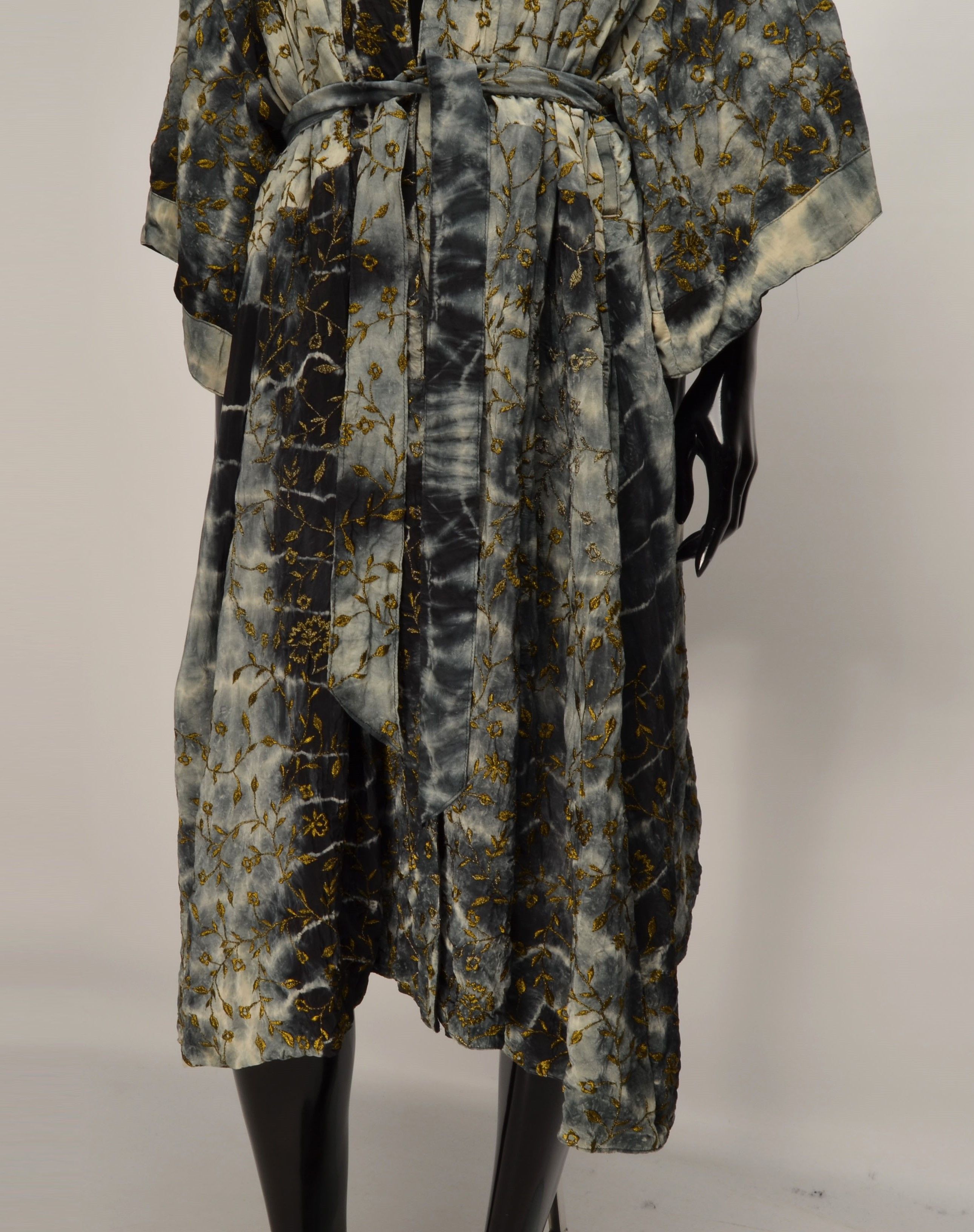 Other Cofur Denmark Tie Dye Full Embroidered Silk Bardot Kimono Size ONE SIZE - 3 Thumbnail