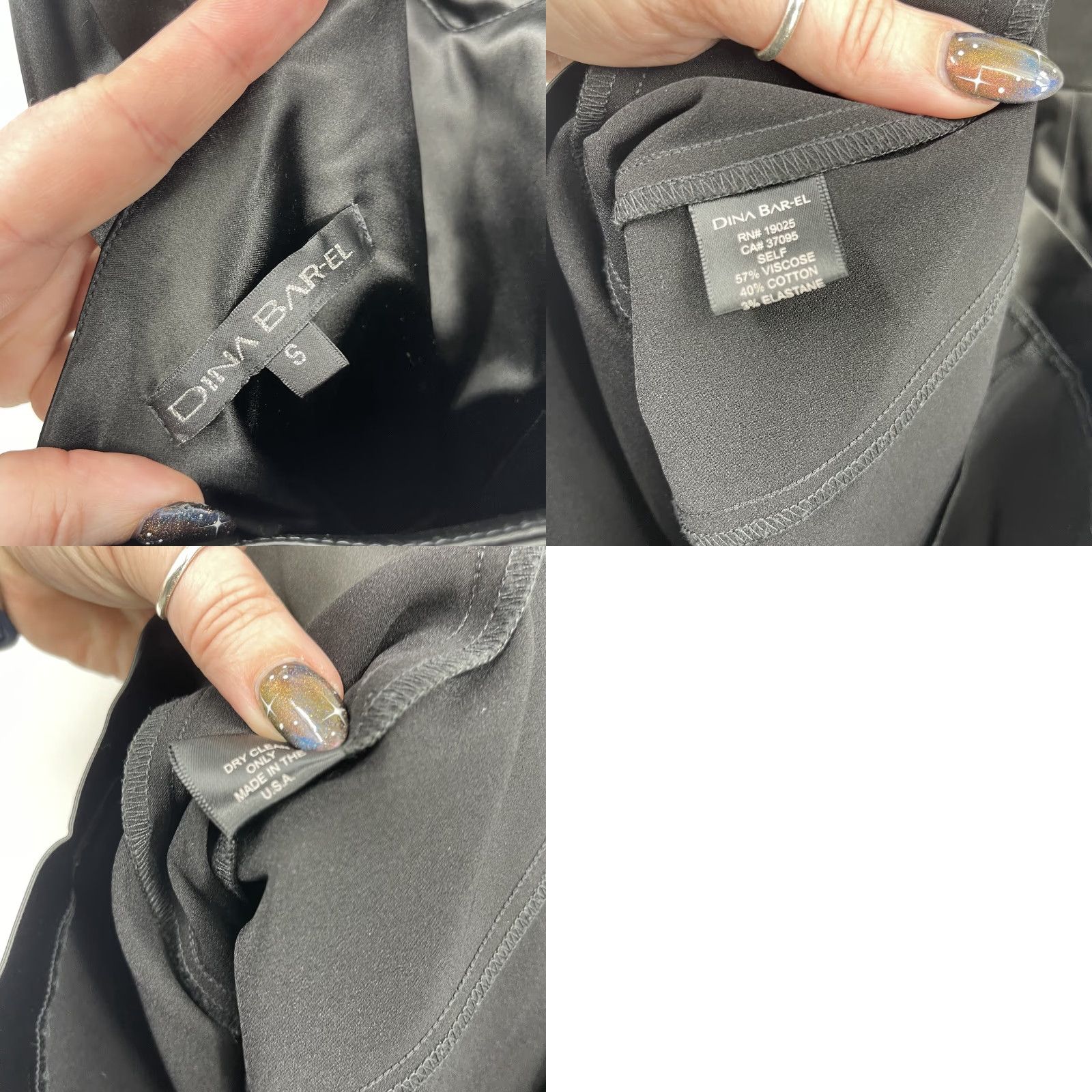 Vintage VINTAGE Dina BAR-El Dress Womens Small S Black Mini One Shoulder 90s y2k Silk Satin Dress Length: Short Sleeveless Party/Cocktail Mens? Girls? Size S / US 4 / IT 40 - 10 Thumbnail