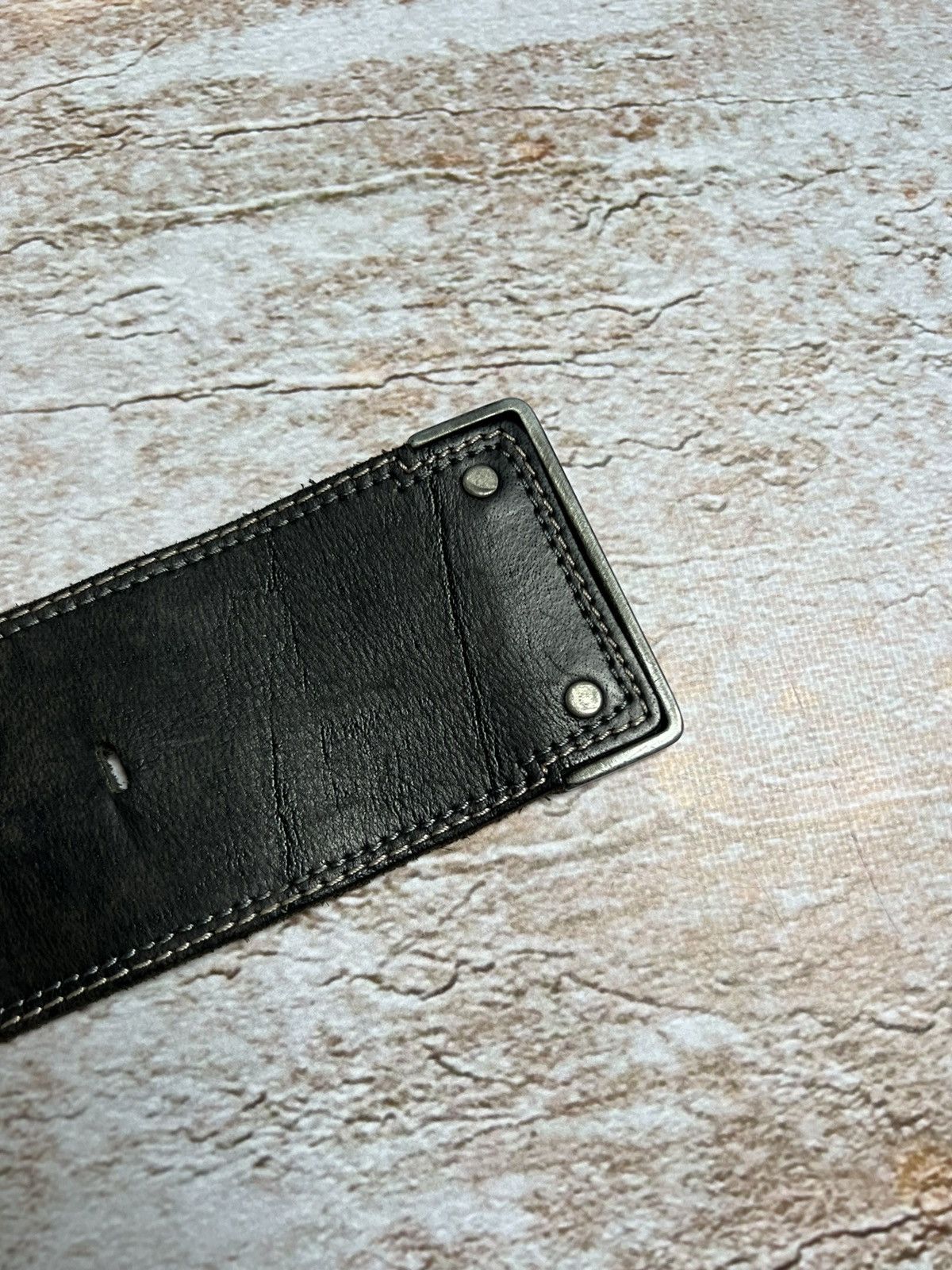 Vintage Vintage wide leather belt Size ONE SIZE - 4 Thumbnail