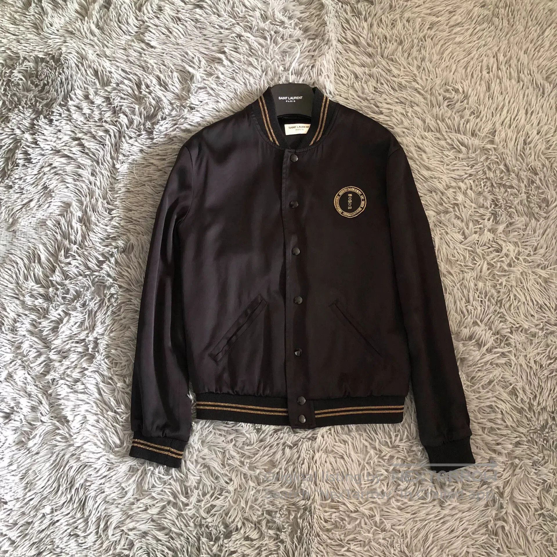Hedi Slimane Saint Laurent 16FW Silk Baseball Jacket. Size US S / EU 44-46 / 1 - 1 Thumbnail