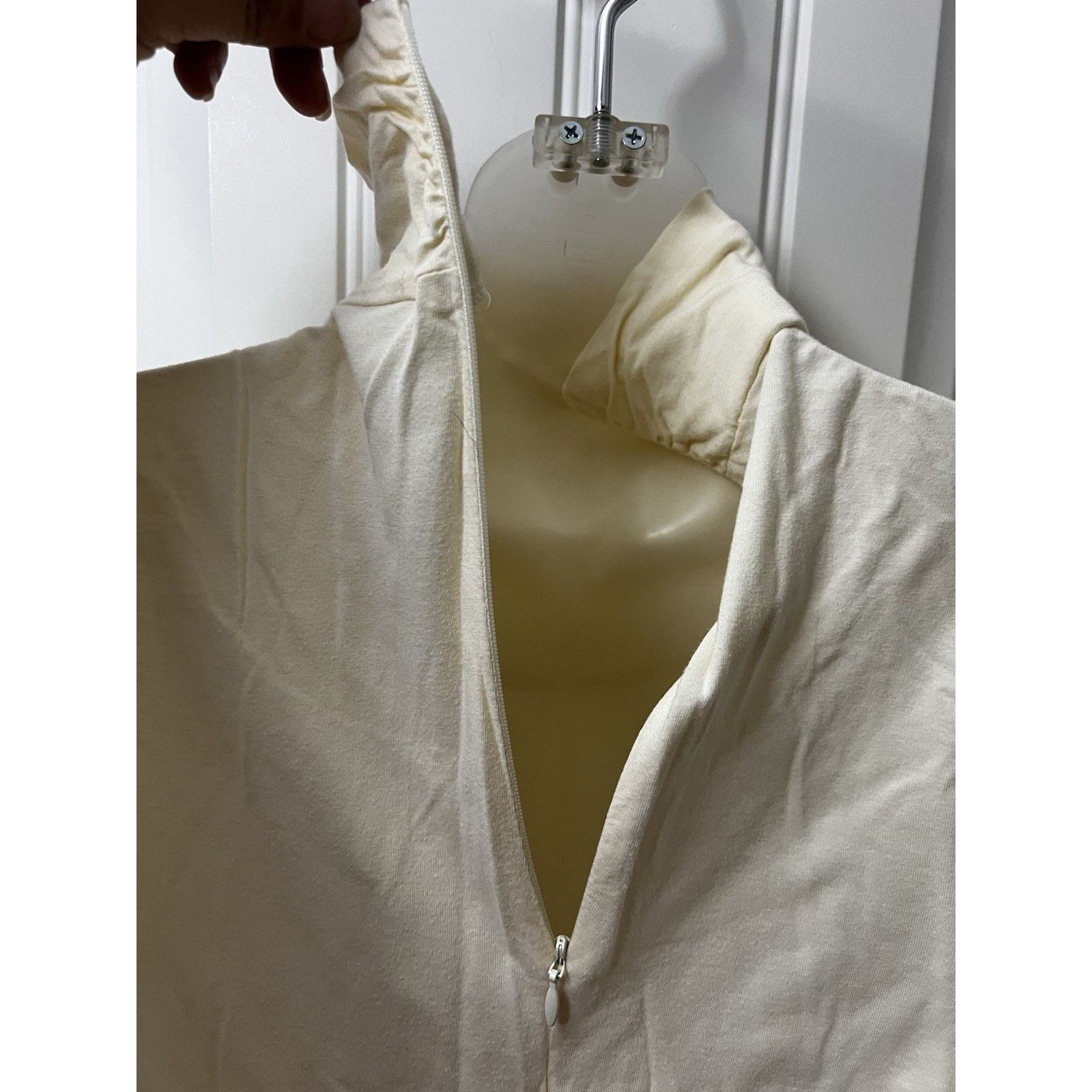 Talbots High Neck Top Ruched Long Sleeve Stretch Back Zipper Blouse Size M / US 6-8 / IT 42-44 - 10 Thumbnail