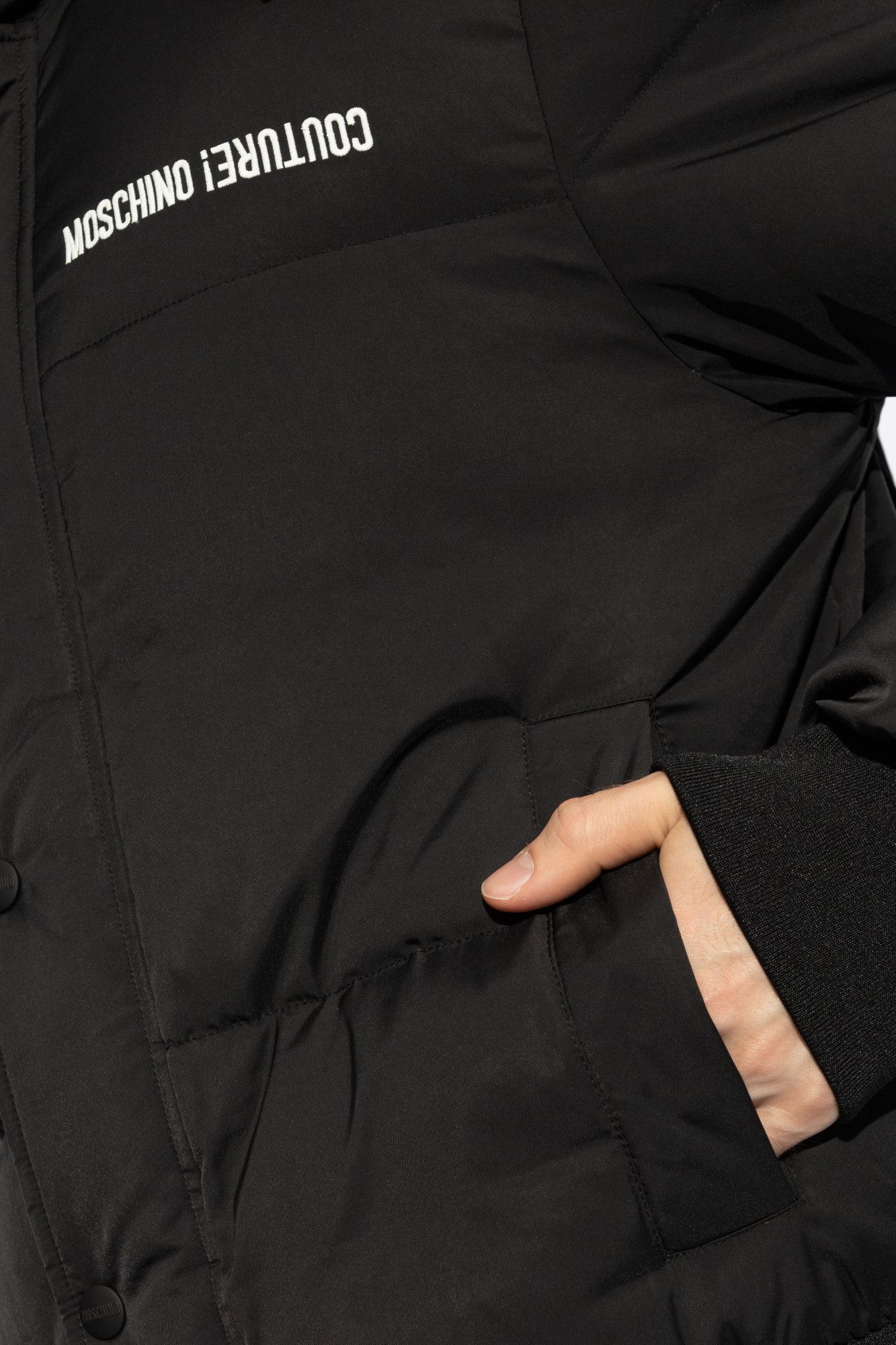 Moschino o1s22i1n0924 High-neck Down Jacket in Black Size US M / EU 48-50 / 2 - 5 Thumbnail