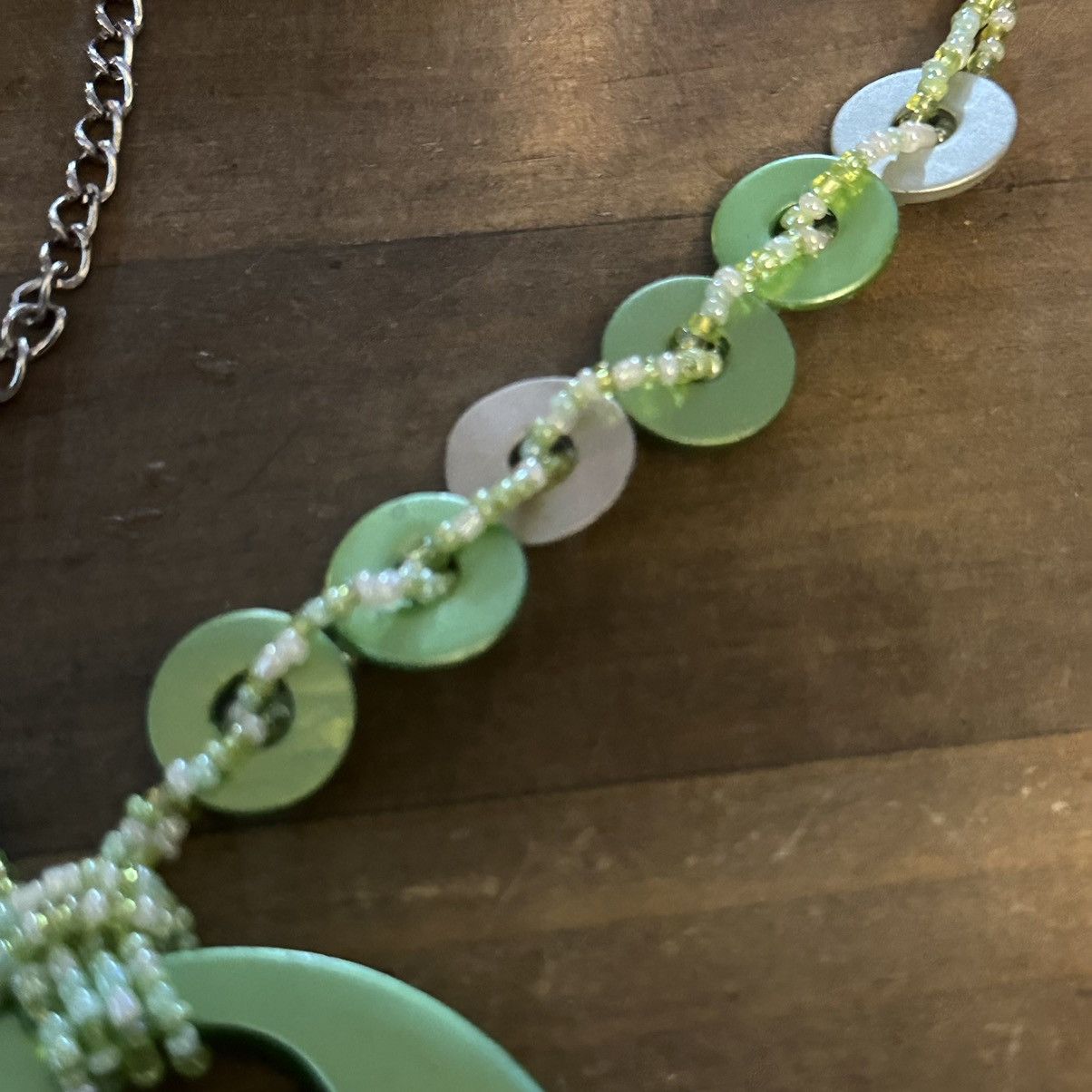 Other Green seed bead shell pendant necklace Size ONE SIZE - 4 Thumbnail