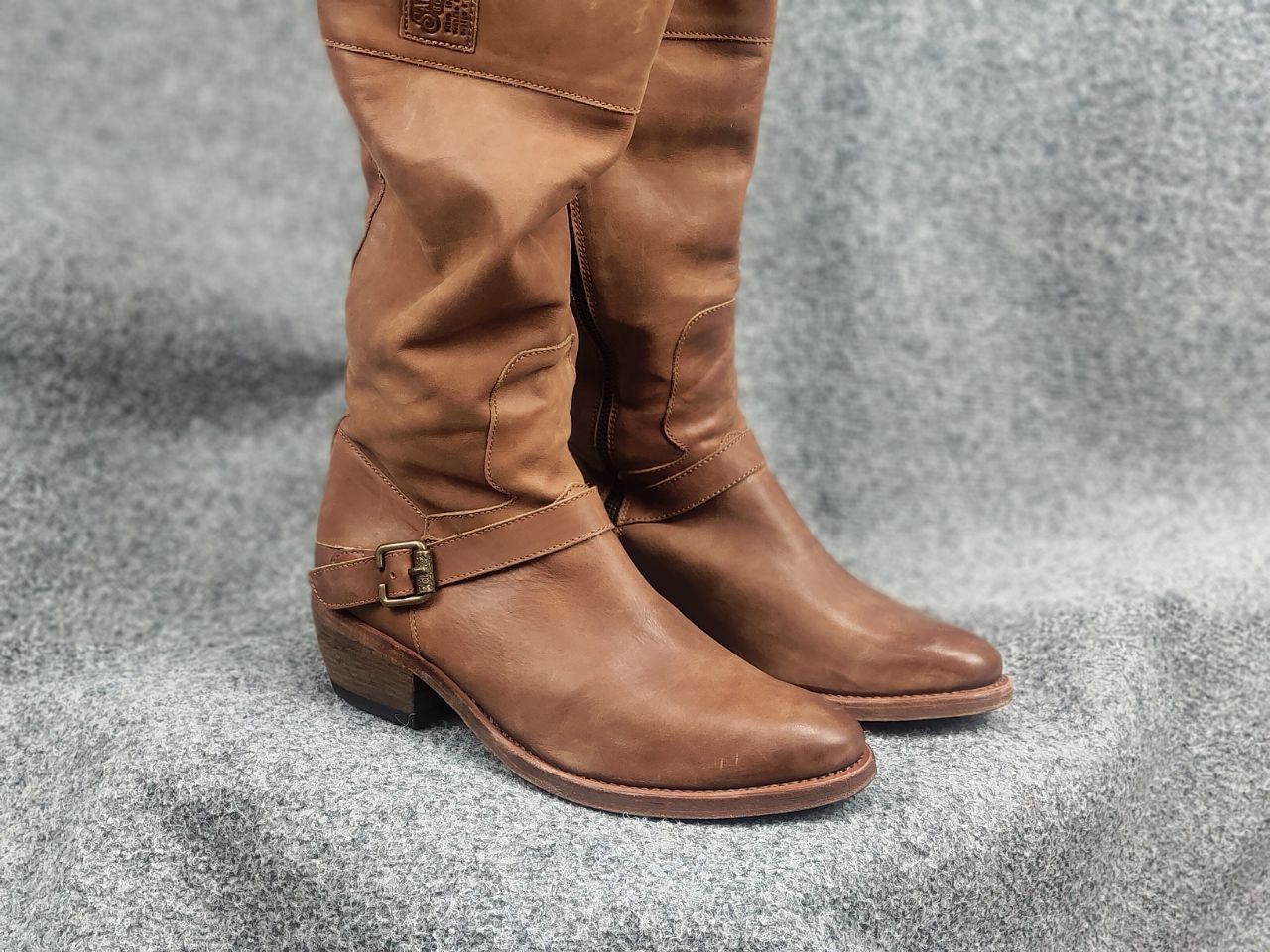 Sancho Boots Sancho Boots 9204 brown leather knee high zip Shoes Vintage Size US 10 / IT 40 - 2 Thumbnail