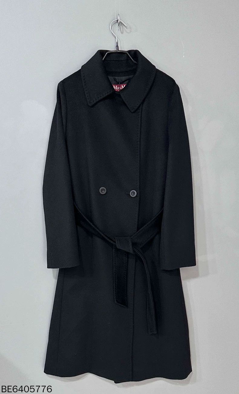 Max Mara Max Mara Black Long Wool Coat Size M / US 6-8 / IT 42-44 - 1 Thumbnail