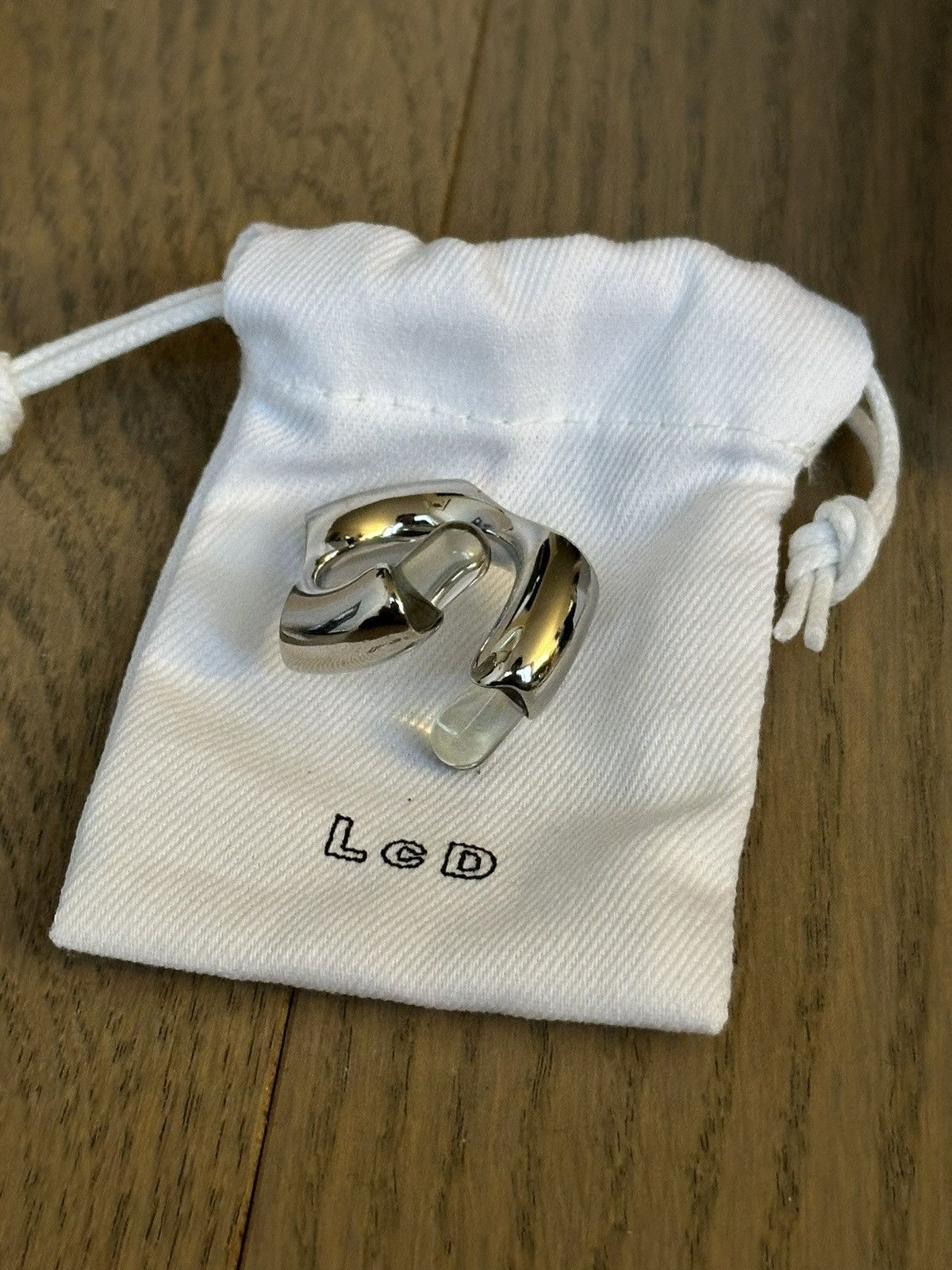 Lorette Cole Duprat SSENSE Exclusive White Palladium Plated & Resin Ring Size 8 Size ONE SIZE - 4 Thumbnail
