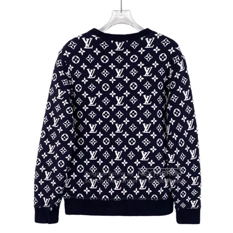 Louis Vuitton Louis Vuitton Dark blue logo presbyopic full print cotton Size US XS / EU 42 / 0 - 2 Thumbnail