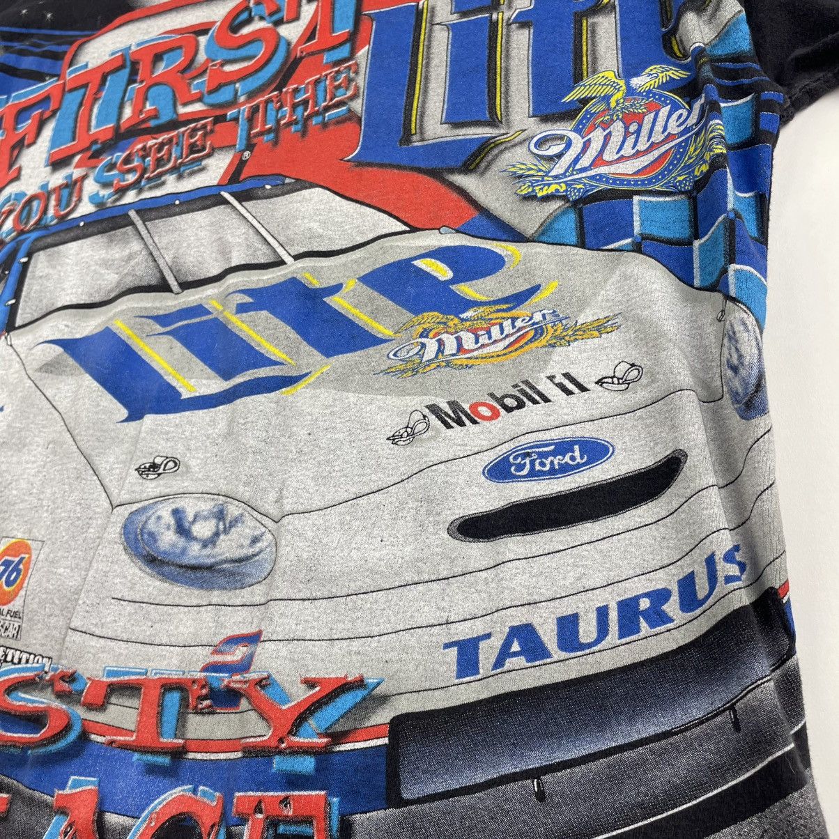 NASCAR × Vintage VTG 90s Rusty Wallace Miller Lite Beer NASCAR AOP shirt Size US M / EU 48-50 / 2 - 2 Thumbnail