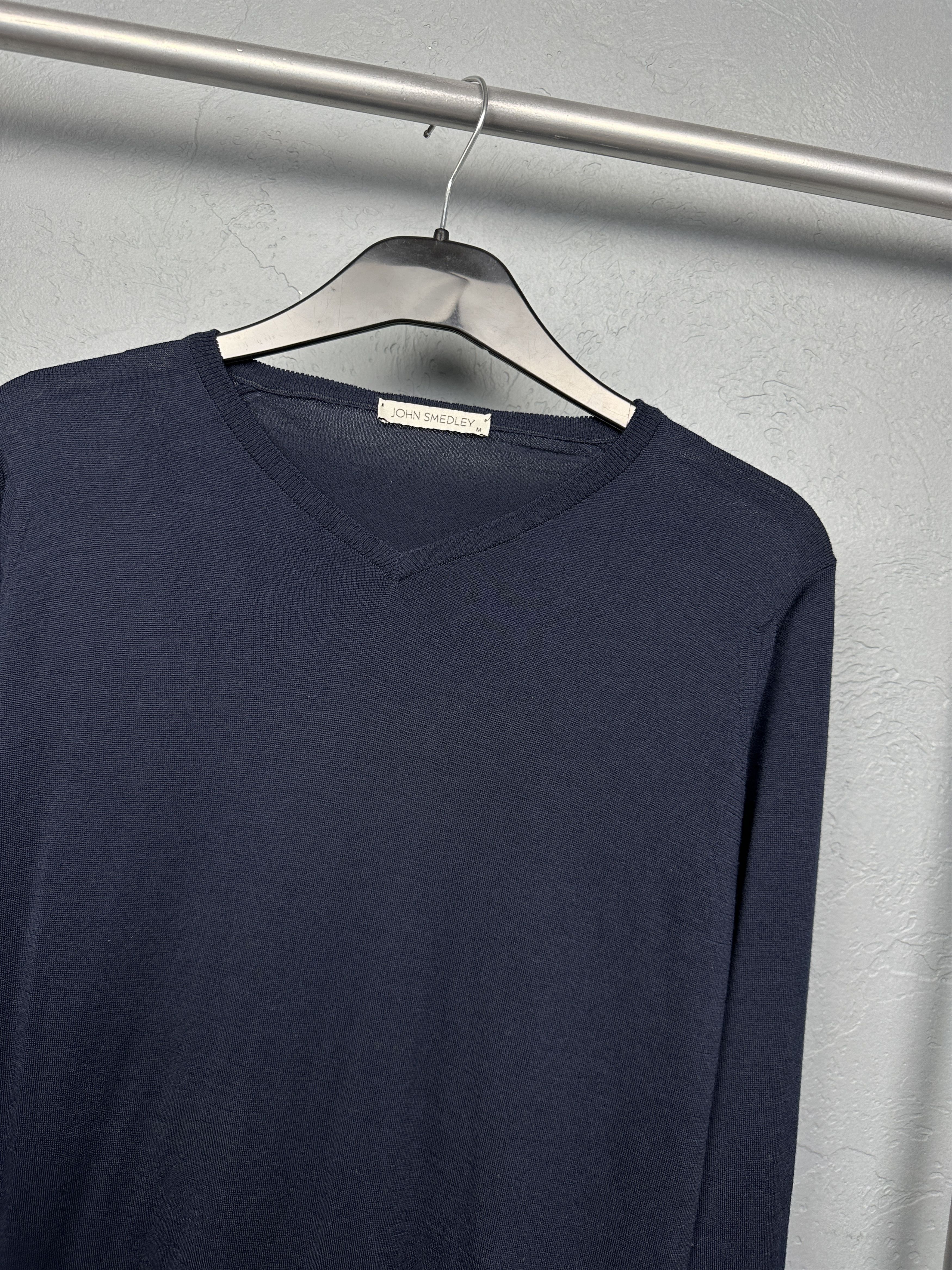 John Smedley John Smedley Vintage Mens Wool Knit V-neck Sweater Size US M / EU 48-50 / 2 - 2 Thumbnail