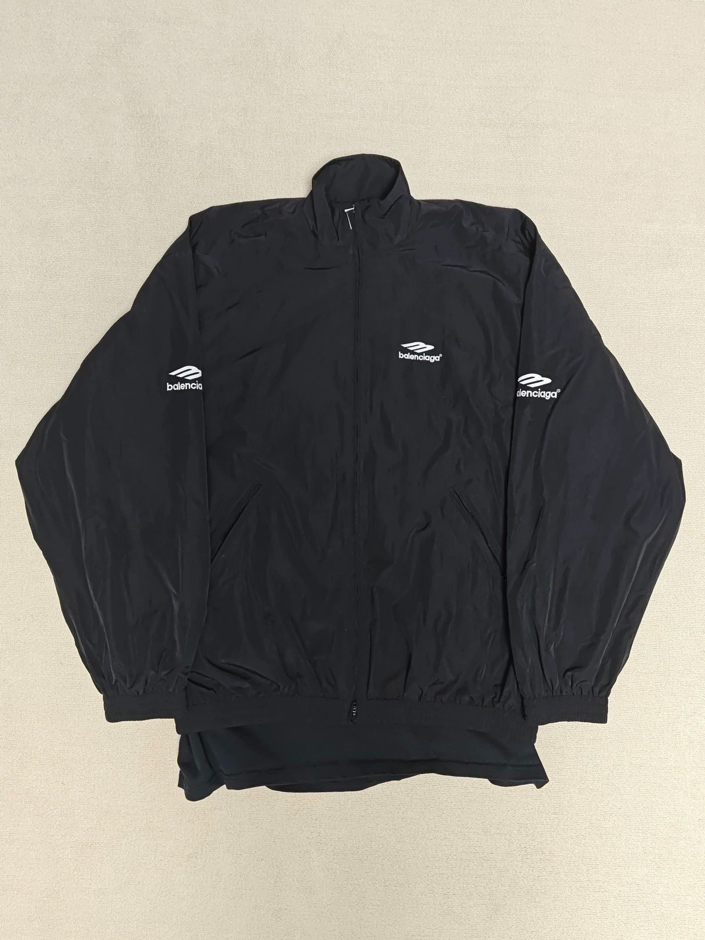 Balenciaga Balenciaga 23Fall 3B 2-in-1 Poplin Splicing Embroidered Two Piece Long Sleeve Jacket Size US XXS / EU 40 - 1 Thumbnail