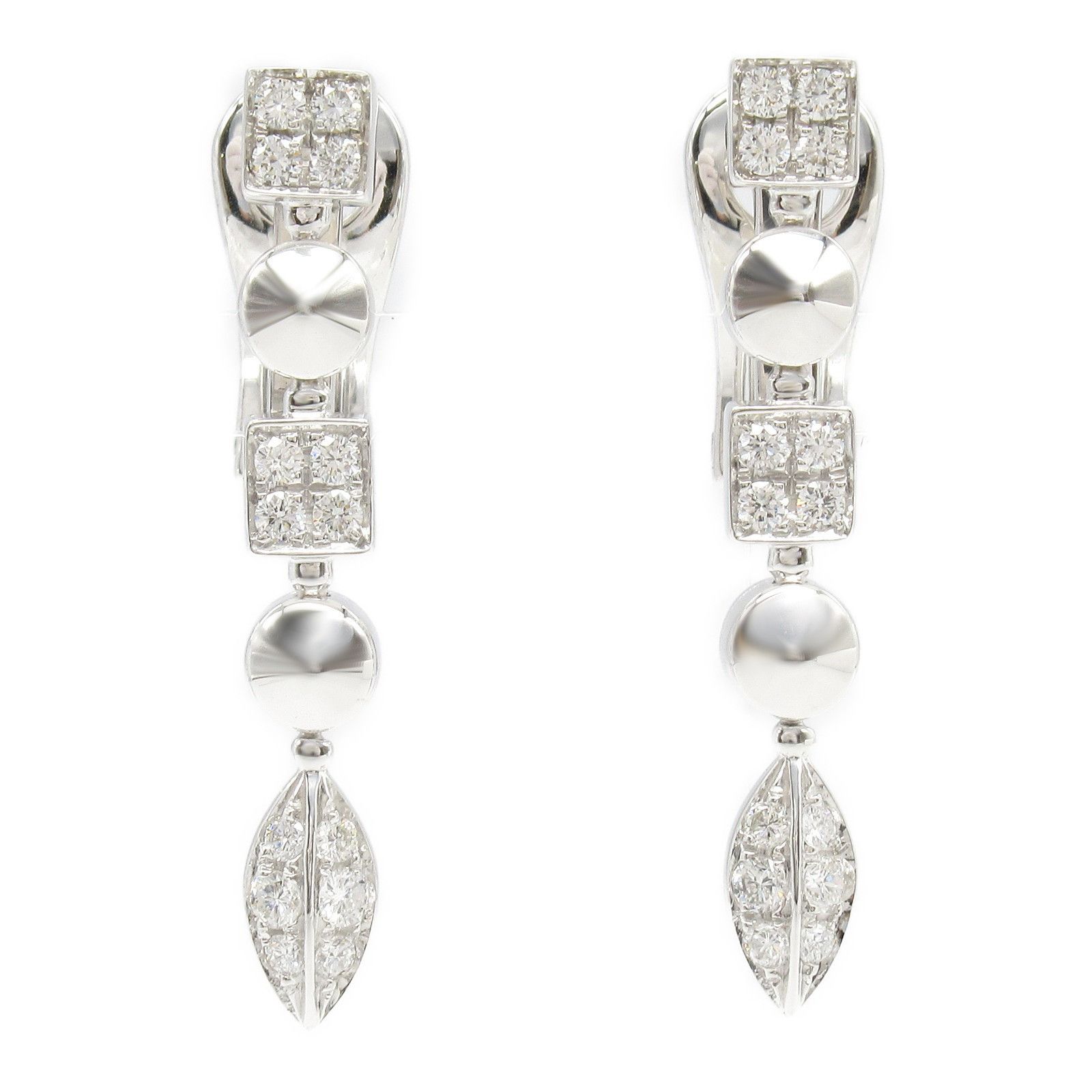 Bvlgari Bvlgari BVLGARI Lucia Au750 Diamond Earrings Metal Earrings Size ONE SIZE - 1 Thumbnail