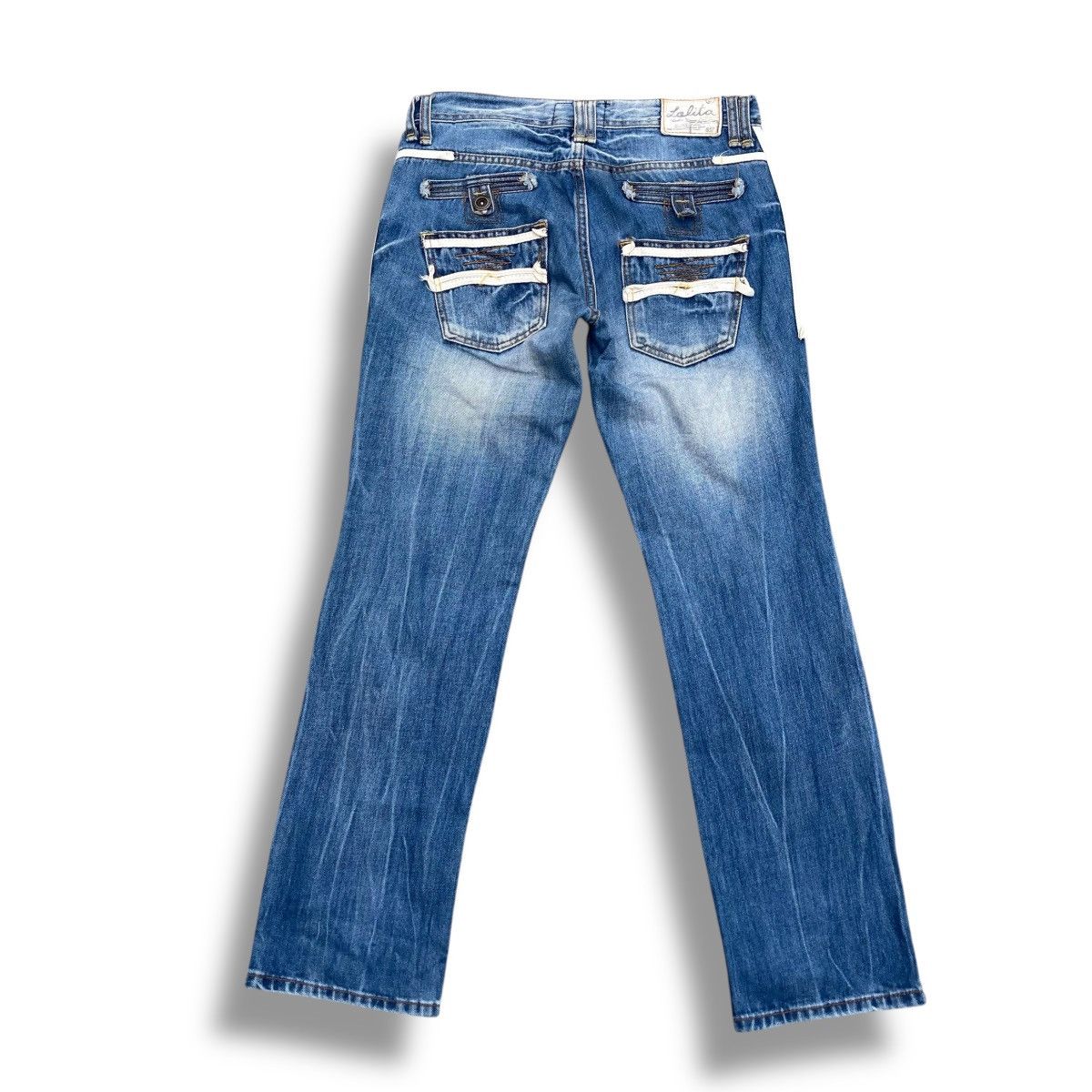 Hysteric Glamour 🇯🇵 YOSHITOMO NARA LOLITA WASHED DISTRESSED DENIM PANTS Size 32" / US 10 / IT 46 - 2 Thumbnail