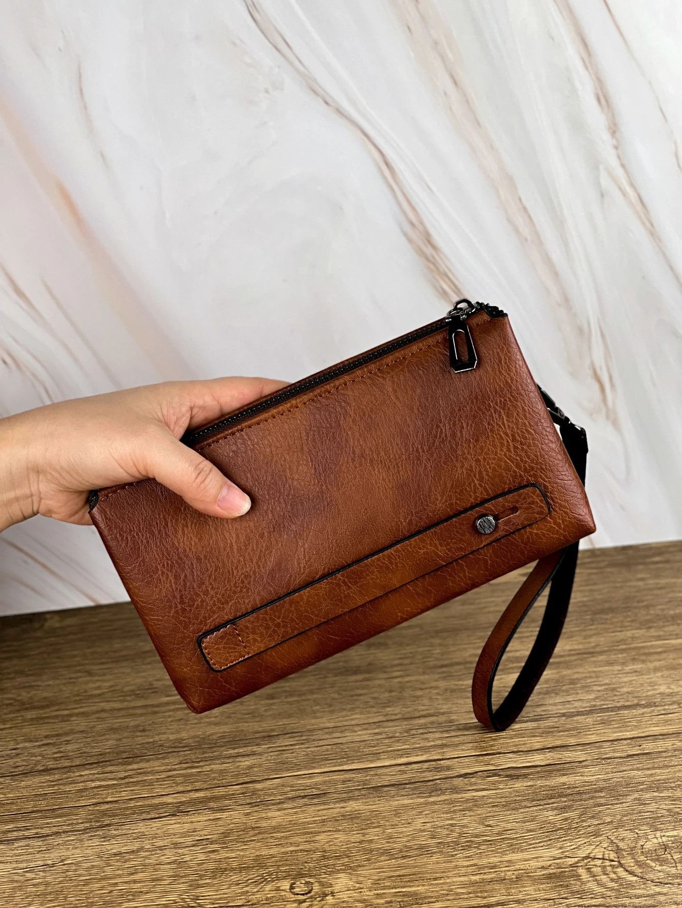 Vintage Retro Clutch Bag Wallet Business Size ONE SIZE - 2 Thumbnail