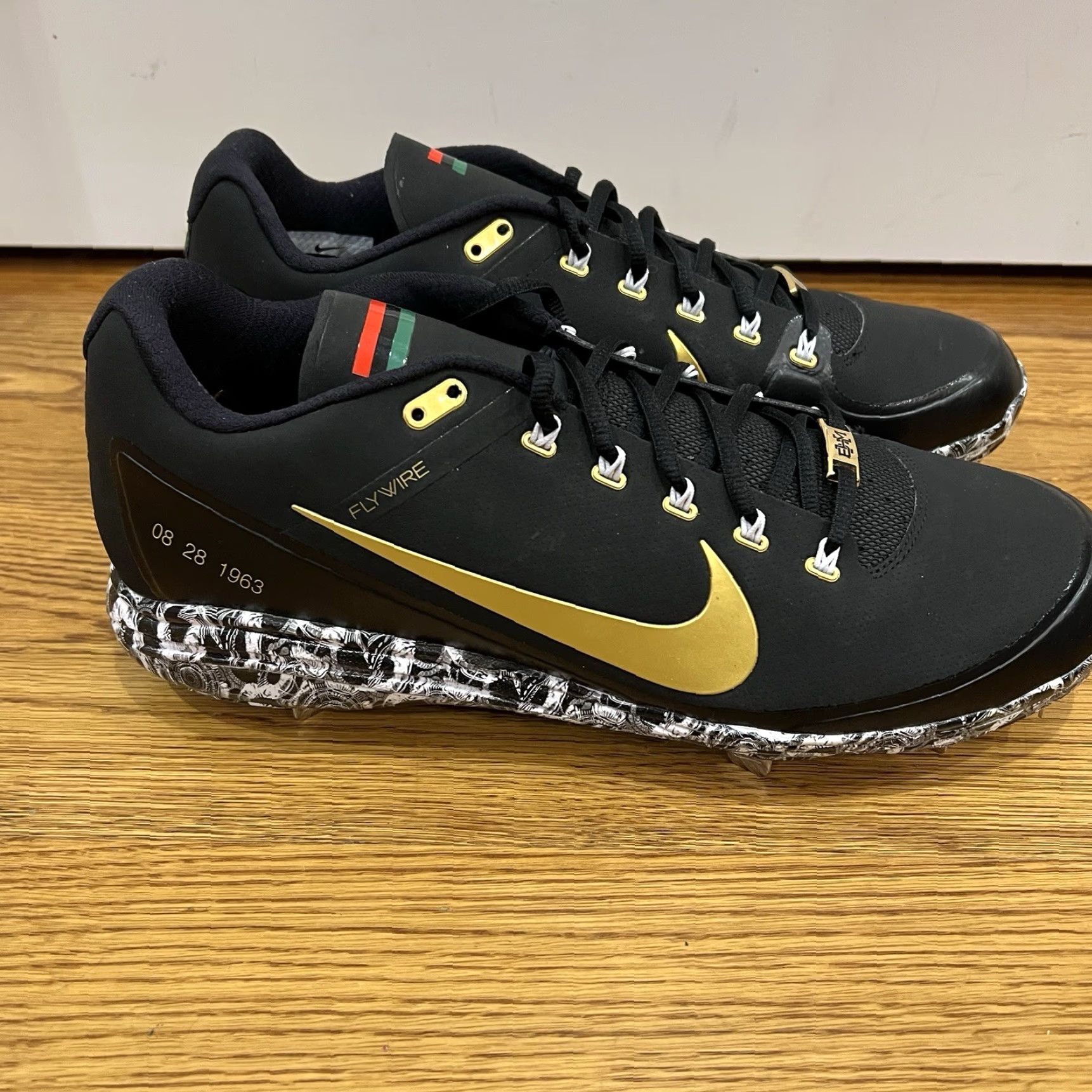Nike Nike Flywire BHM Black History Month Cleats Mens Size 14 NWOB AO3625-077 Size US 14 / EU 47 - 6 Thumbnail