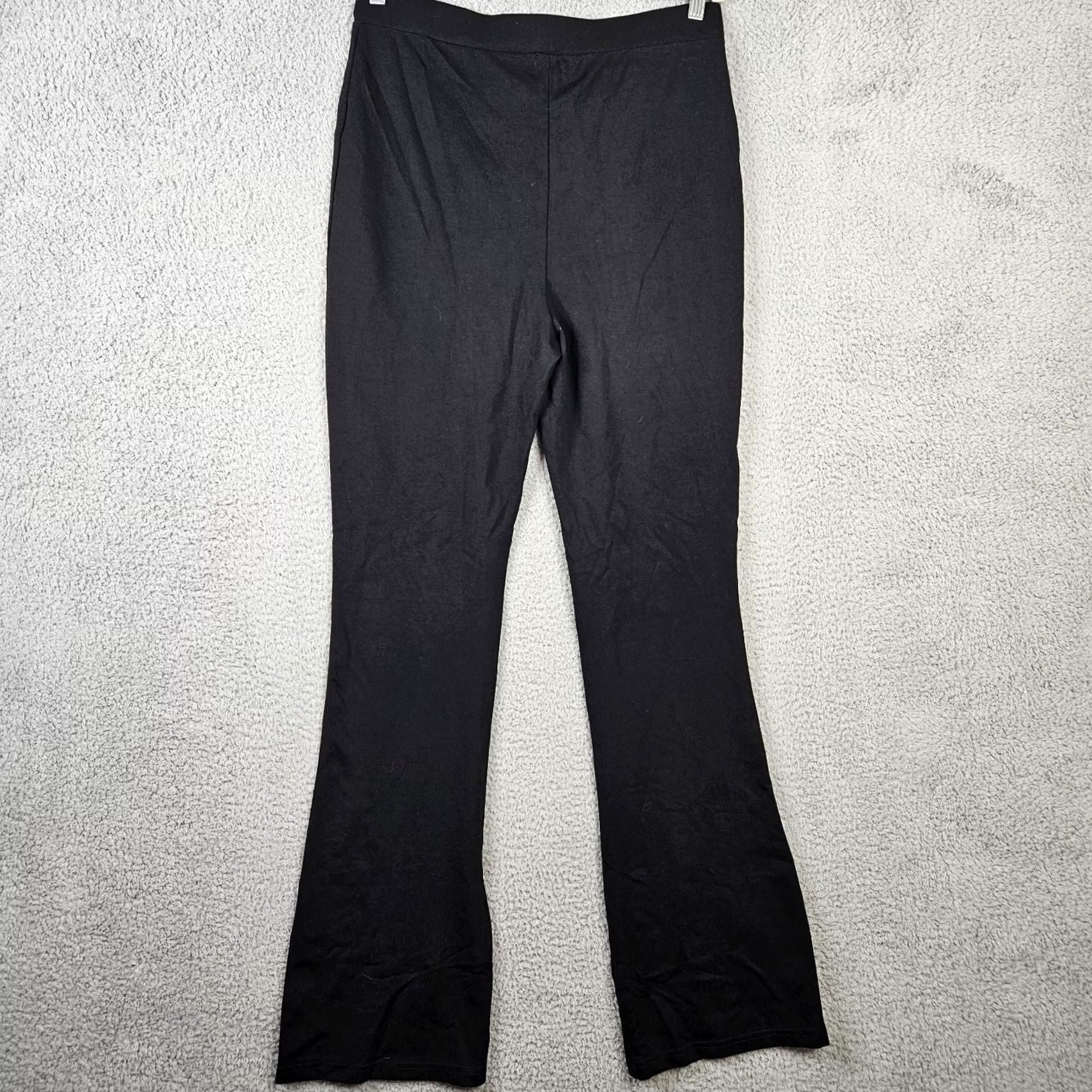 Cotton On Cotton On Women's black knit Curve V Front Pull On pant Size 12 NEW Size 34" / US 12 / IT 48 - 3 Thumbnail