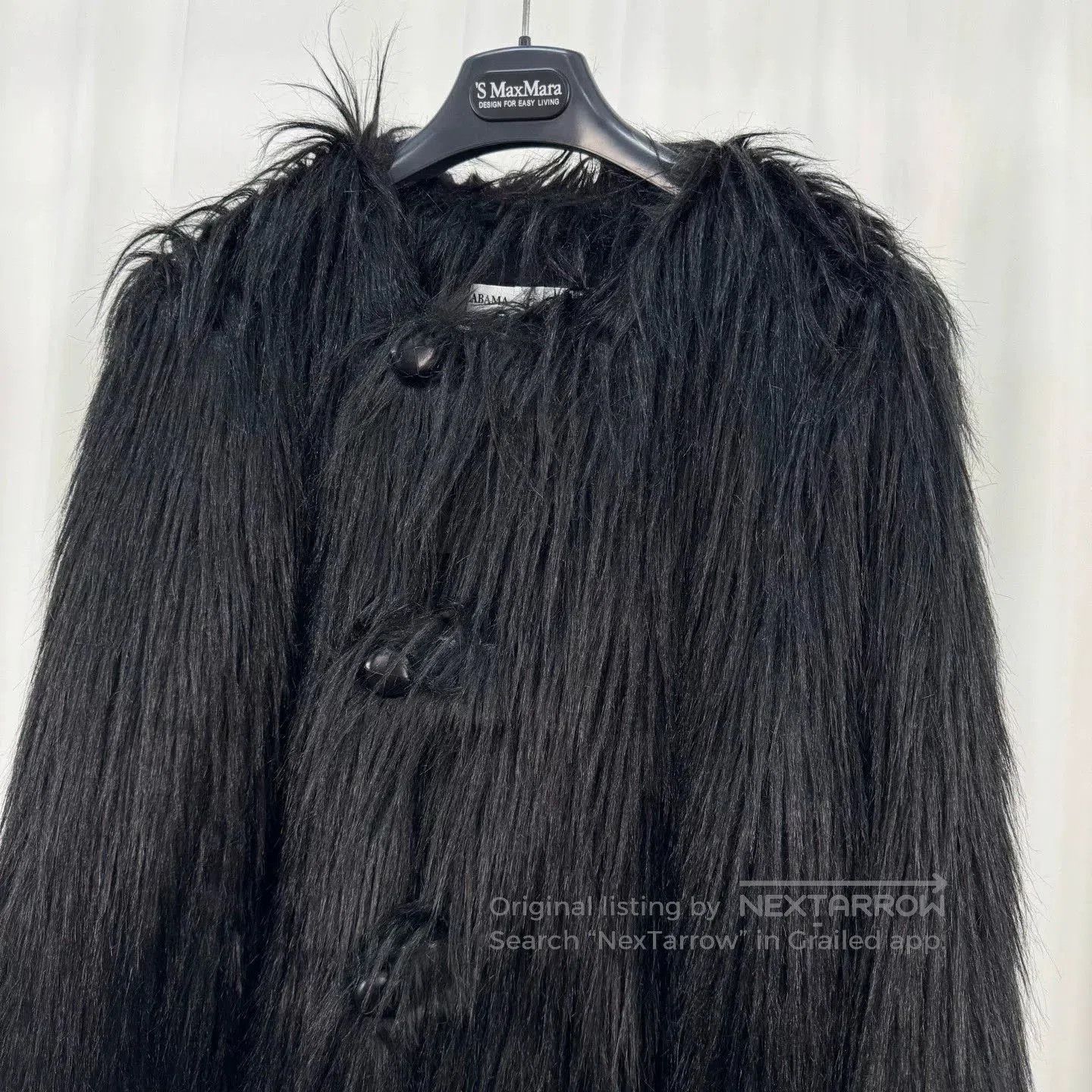 AYA MUSE Alabama Muse Black Fur Coat. Size M / US 6-8 / IT 42-44 - 3 Thumbnail