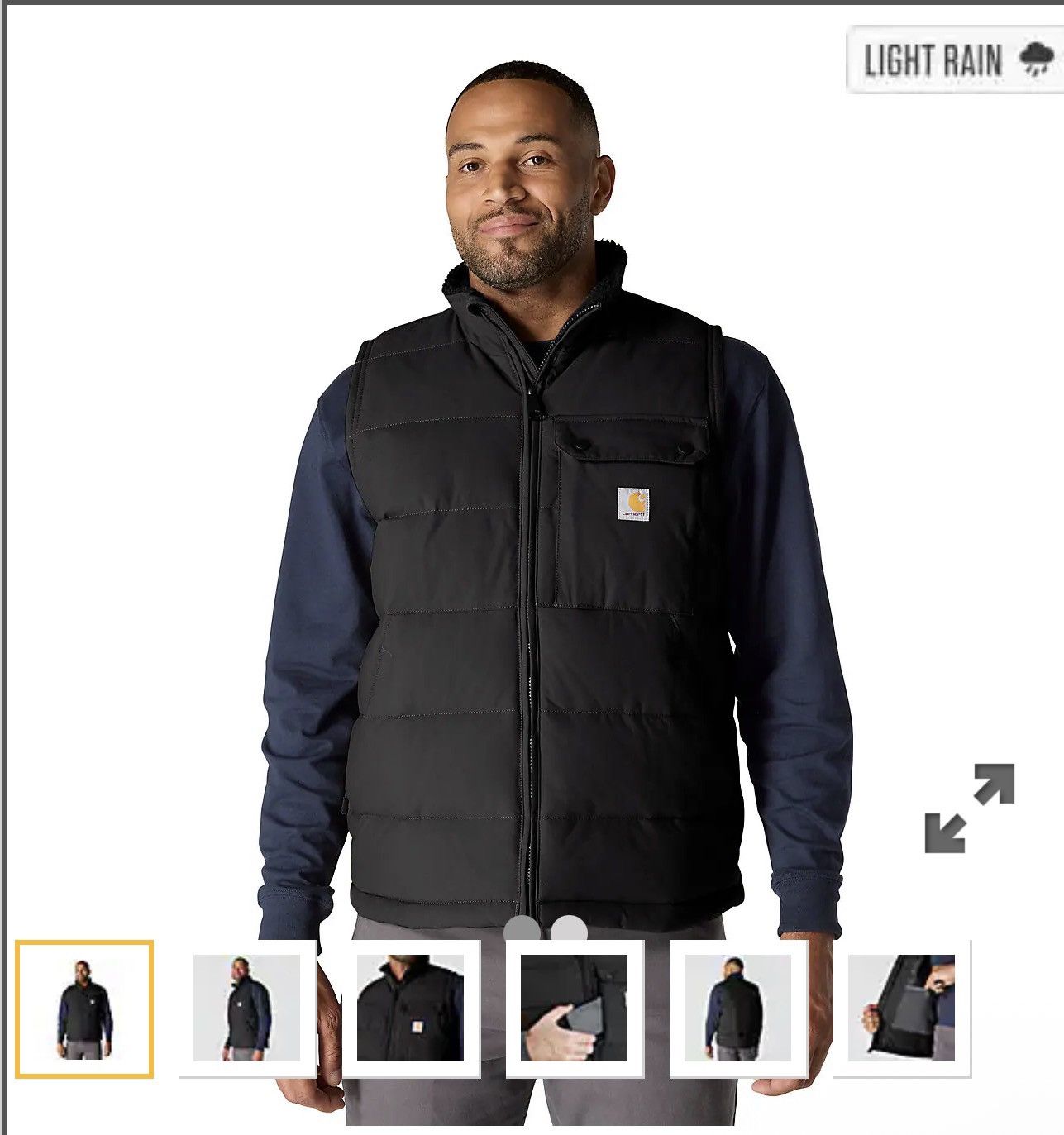 Carhartt Mens Montana Loose Fit Insulated Vest Size US S / EU 44-46 / 1 - 5 Thumbnail