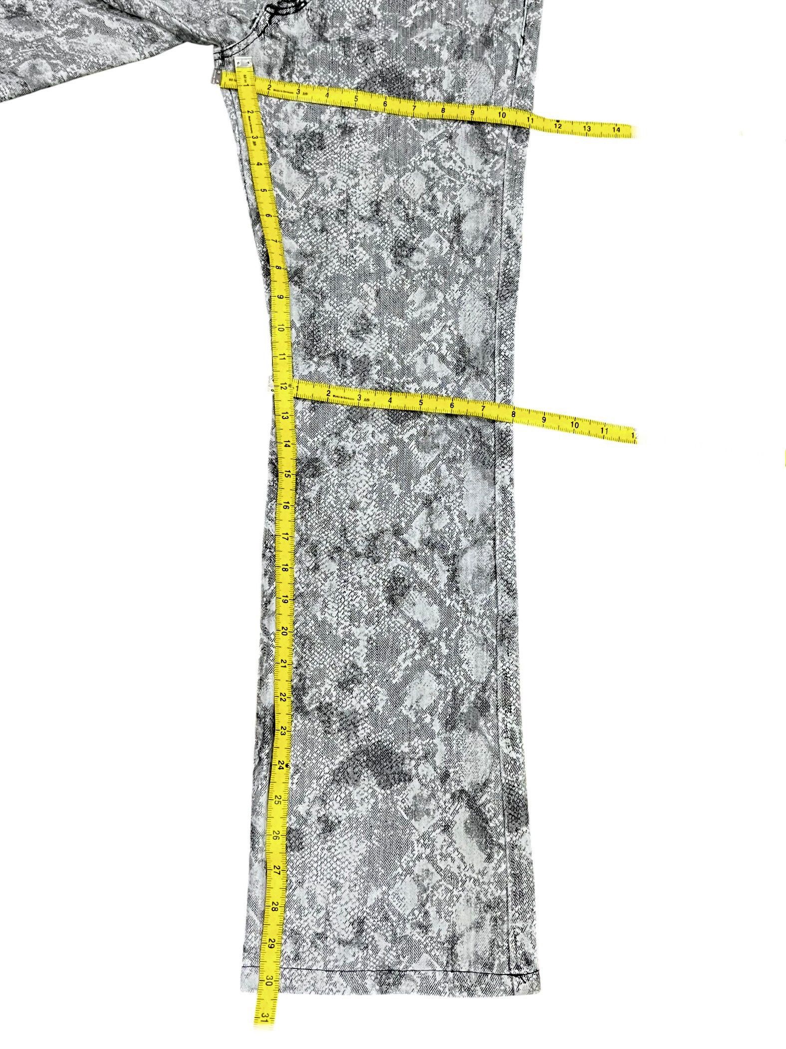semanticdesign Vintage Semantic Design Snake Skin Flare Jeans Rare Asia M Size US 27 - 12 Thumbnail