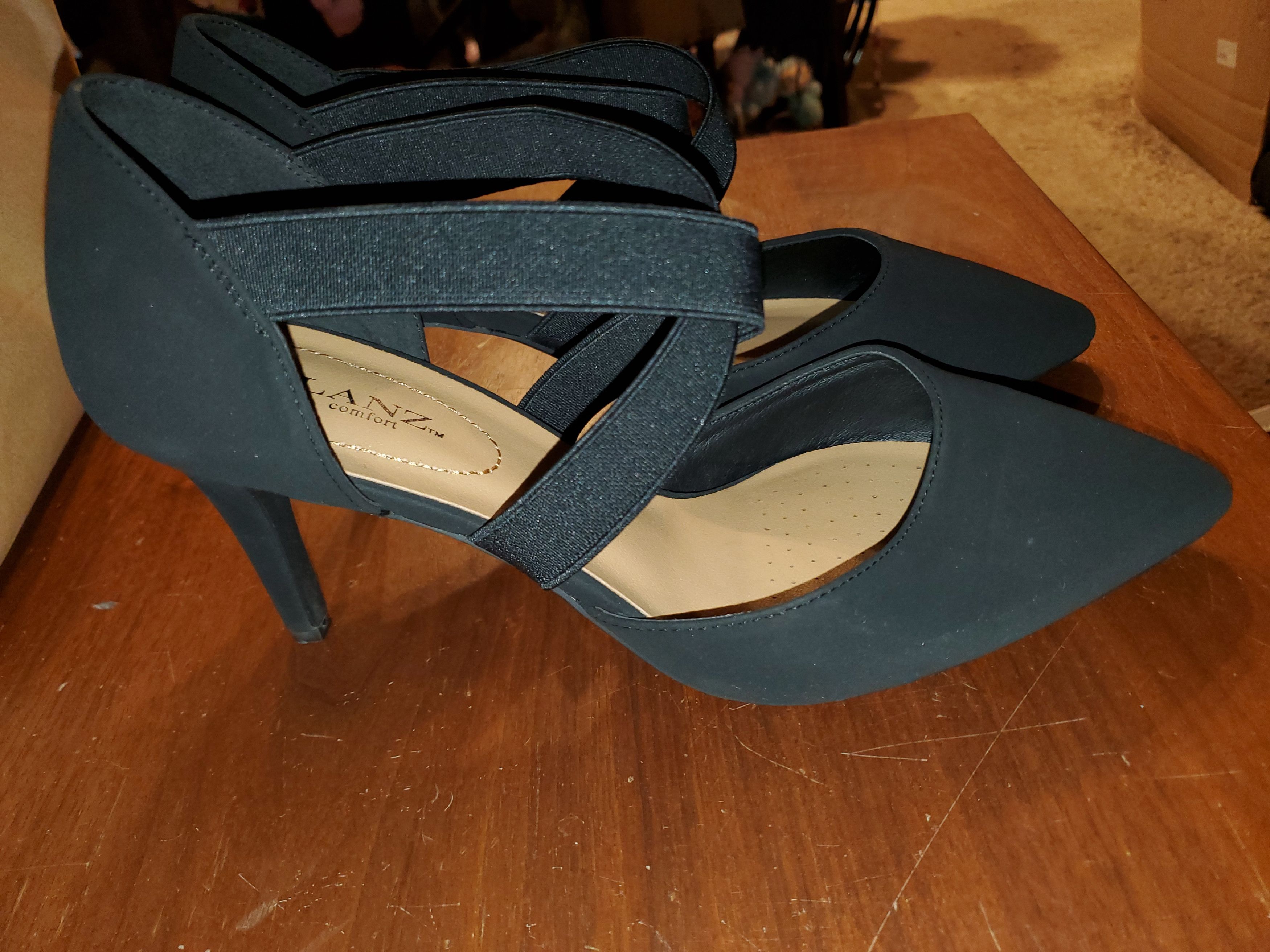 Other Solanz Comfort black strappy 3" heels-size 10 Size US 10 / IT 40 - 4 Thumbnail