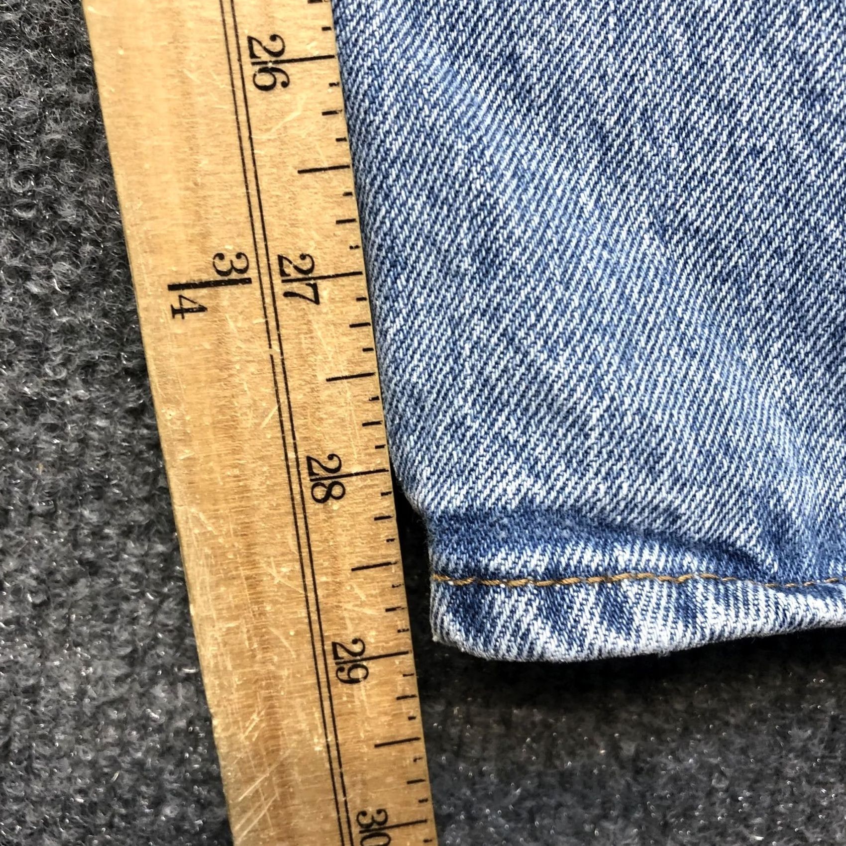 Levi's Levi's 501 Jeans Mens 38x30 Light Wash Blue Straight Denim Button Fly Pants Size US 38 / EU 54 - 3 Thumbnail