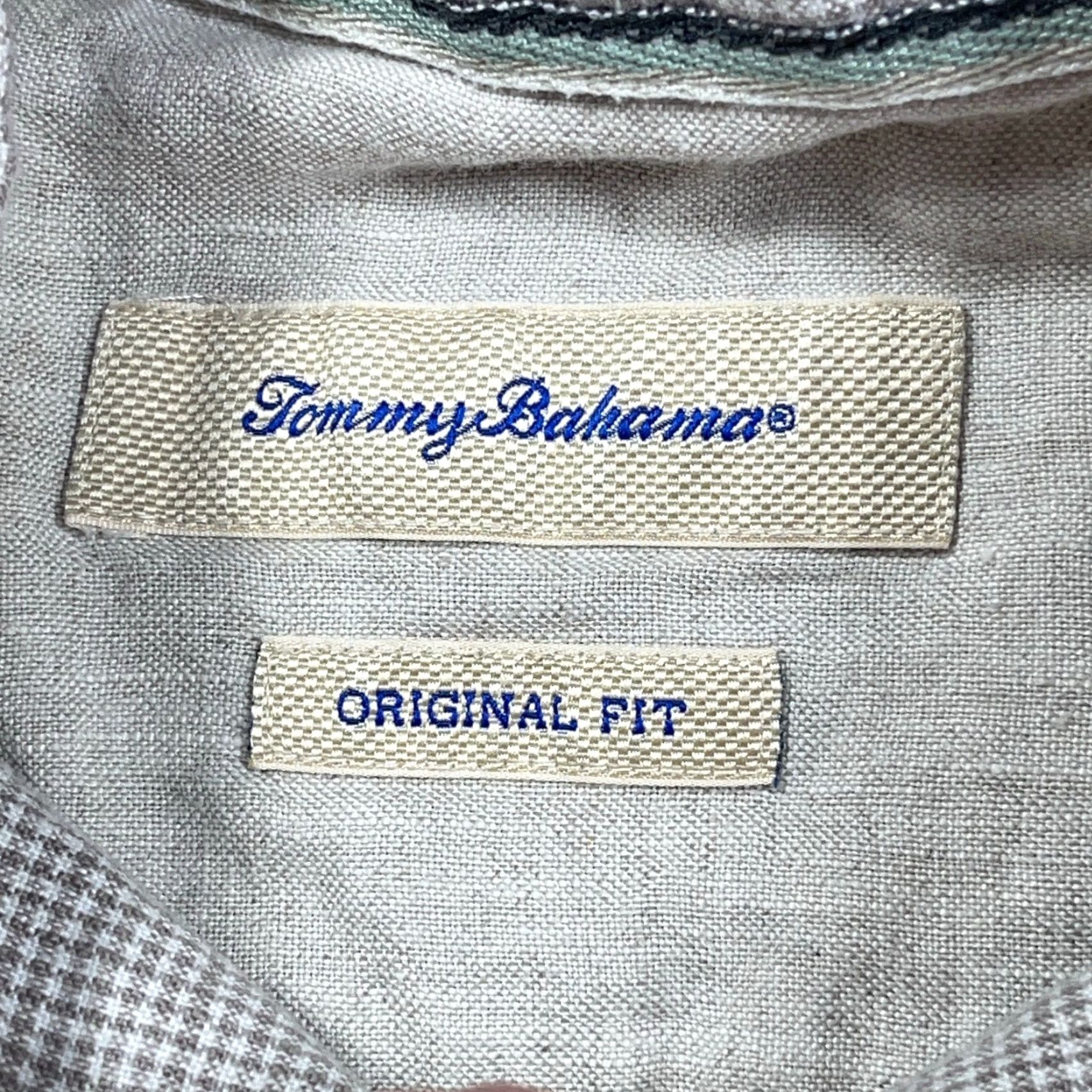 Tommy Bahama Tommy Bahama Shirt Men XL Gray Linen Button Up Floral Hawaiian Camp Beach Adult Size US XL / EU 56 / 4 - 3 Thumbnail
