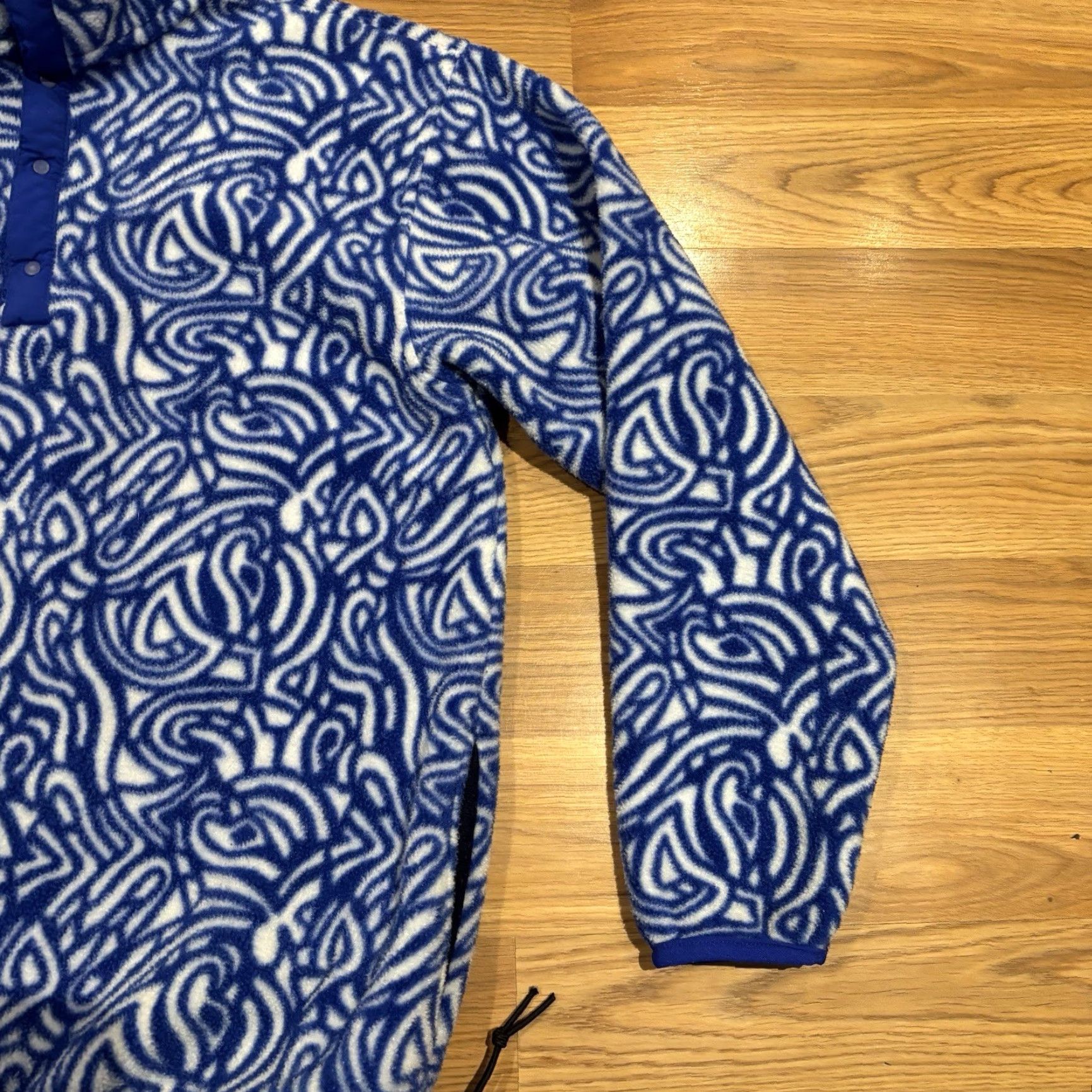 Vintage VINTAGE LL Bean T Snap Fleece Sweater Blue Design Pockets Made In USA Size M Men Pullover 90s Classic Outdoor USA Size US M / EU 48-50 / 2 - 5 Thumbnail