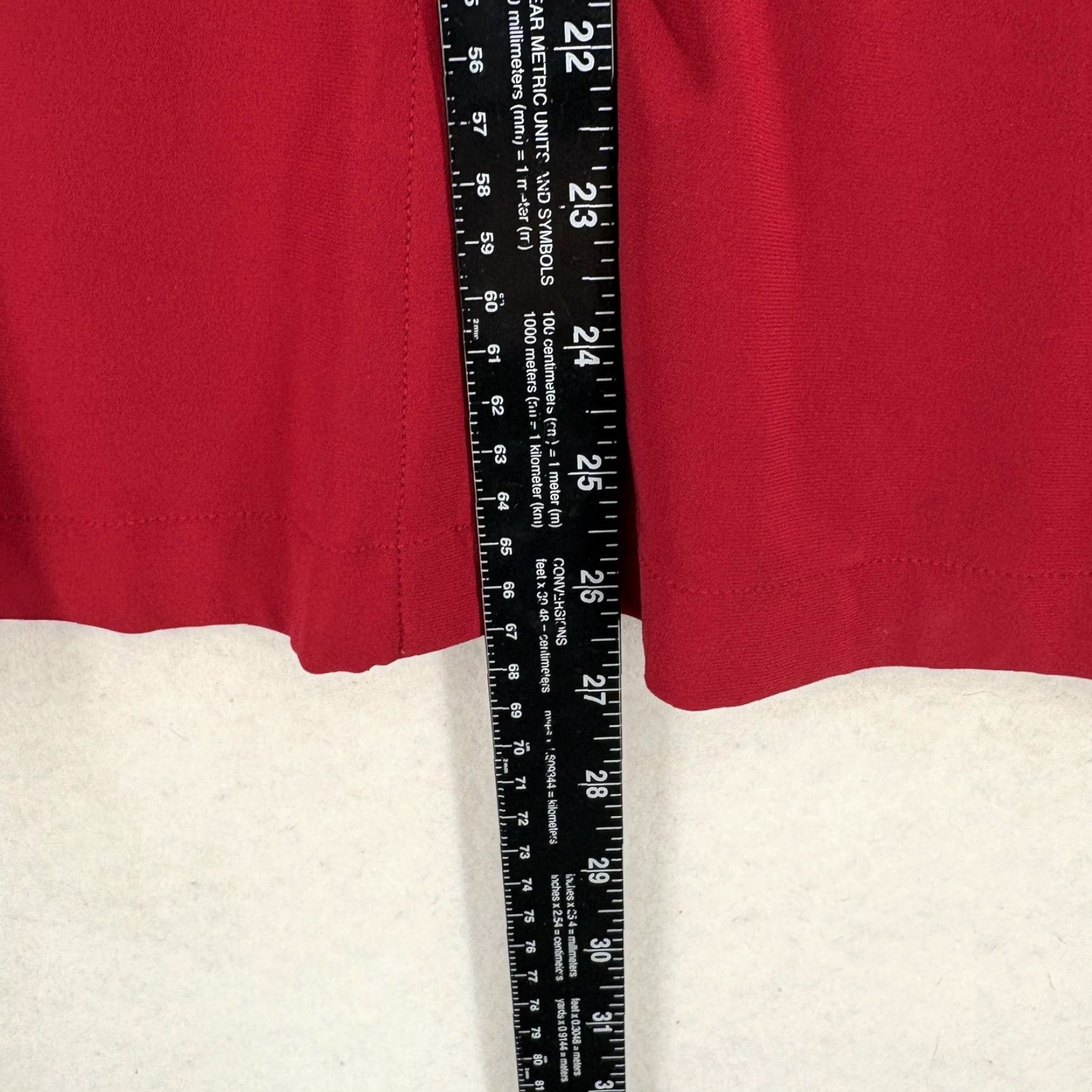 Norma Kamali Norma Kamali Button-Up Shirt Womens L Red Collared Long Sleeve Stretch Jersey Top Size L / US 10 / IT 46 - 7 Thumbnail