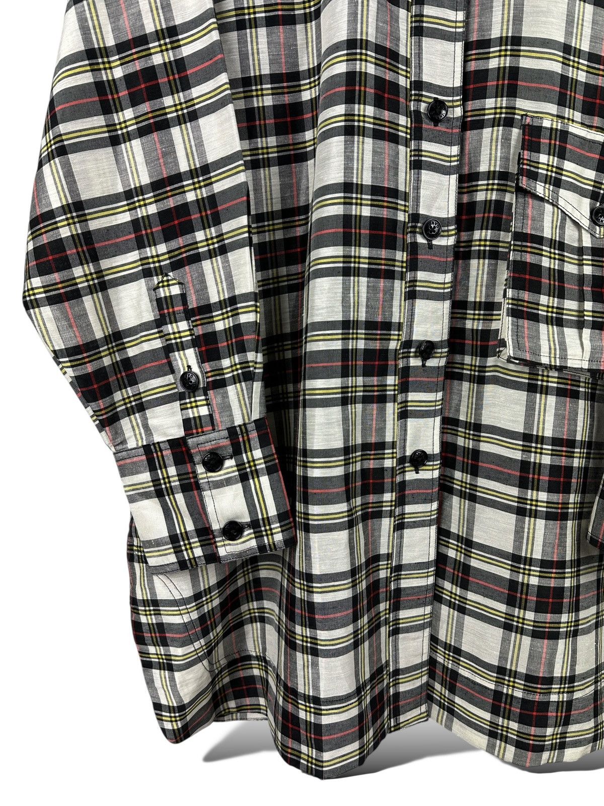 Ganni Ganni Oversized Plaid Shirt Long Sleeve Linen / Silk Pocket Size M / US 6-8 / IT 42-44 - 5 Thumbnail