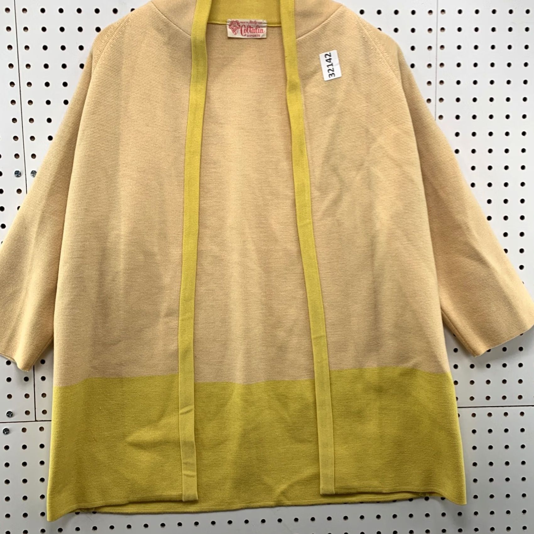 Vintage VINTAGE Coltalia Imports Cardigan Sweater Womens L Yellow Made Italy 22x28.5 Size L / US 10 / IT 46 - 6 Thumbnail