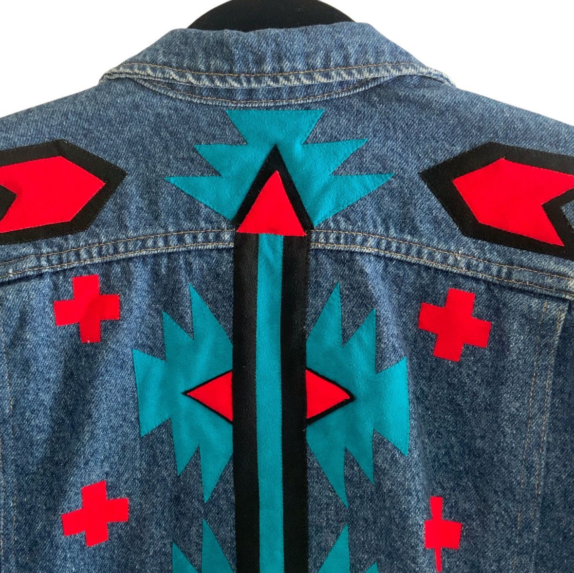 Lee Lee Riders Rodeo Western Appliqué Vintage Denim Jean Jacket Size S / US 4 / IT 40 - 2 Thumbnail