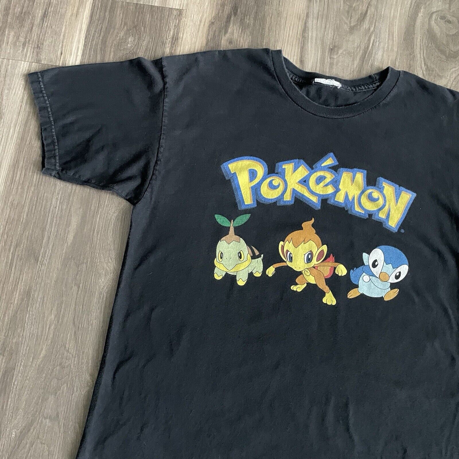 Pokemon × Vintage Vintage Pokemon Sinnoh Starter T-Shirt Size L Black 2007 Size US L / EU 52-54 / 3 - 2 Thumbnail