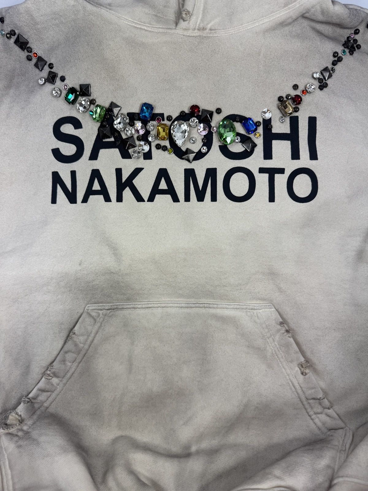 Satoshi Nakamoto Necklace Logo-Print Embellished Distressed Hoodie Size US L / EU 52-54 / 3 - 4 Thumbnail